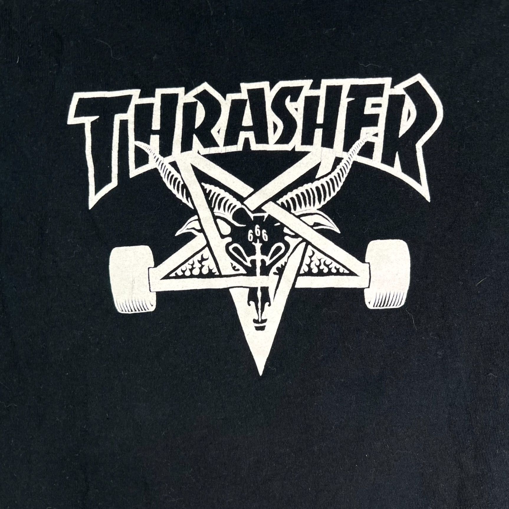 Thrasher Thrasher Short Sleeve Skate T Shirt Mens Size M Black Graphic 666 Print Size US M / EU 48-50 / 2 - 2 Thumbnail