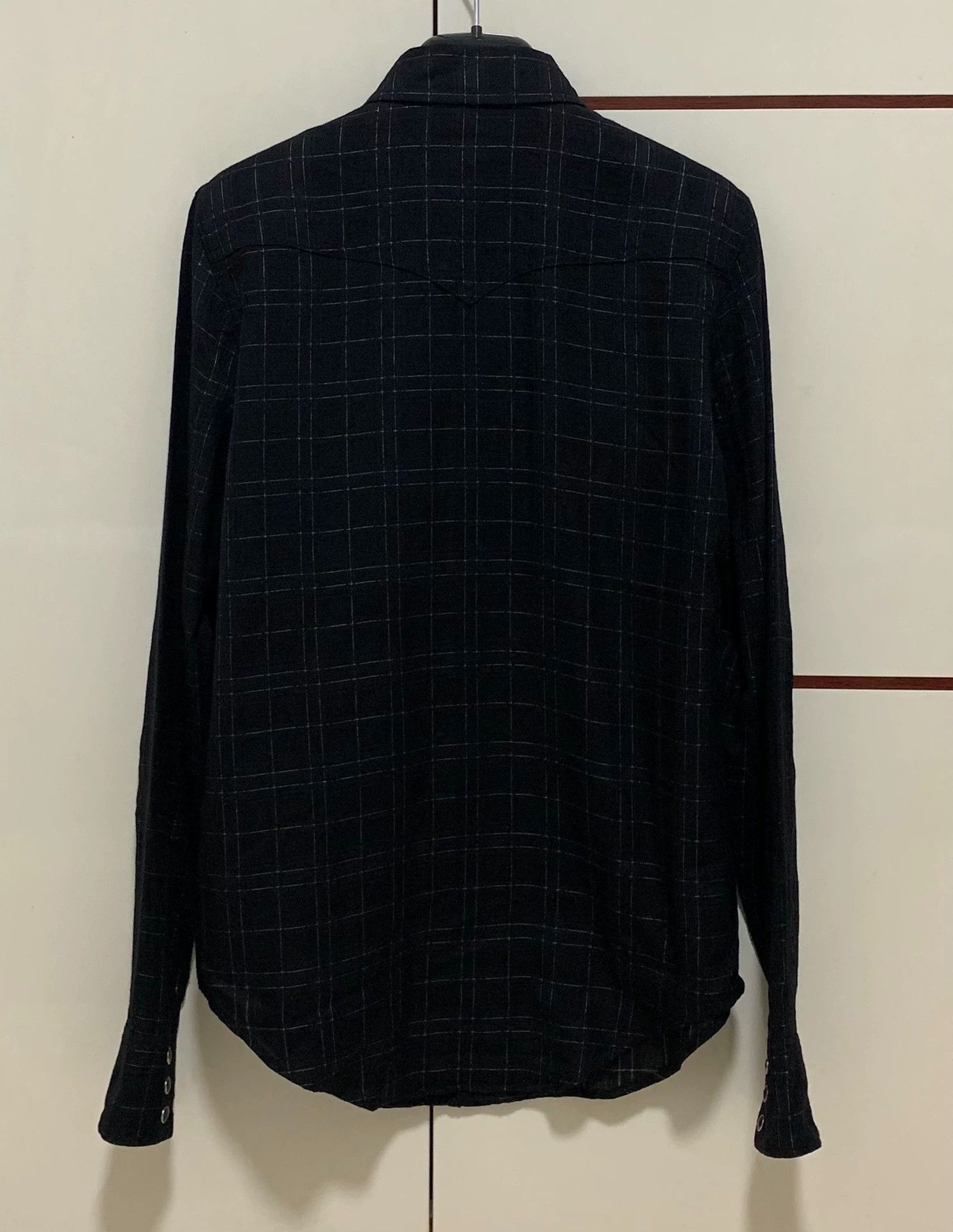 Saint Laurent Paris Saint Laurent SLP 20FW Runway Silver Thread Check Shirt M Size US M / EU 48-50 / 2 - 2 Thumbnail