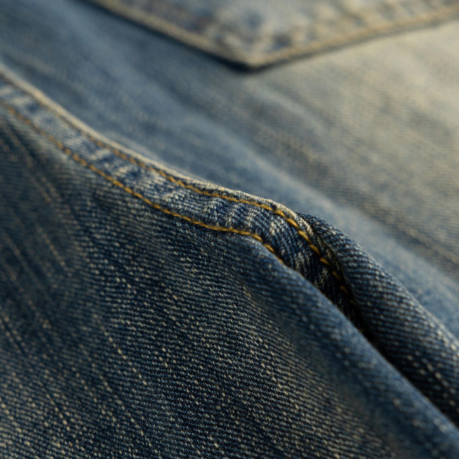 Vintage Blue Wide Leg Vintage Wash Denim Jeans, Relaxed Fit Jeans Size US 32 / EU 48 - 5 Thumbnail