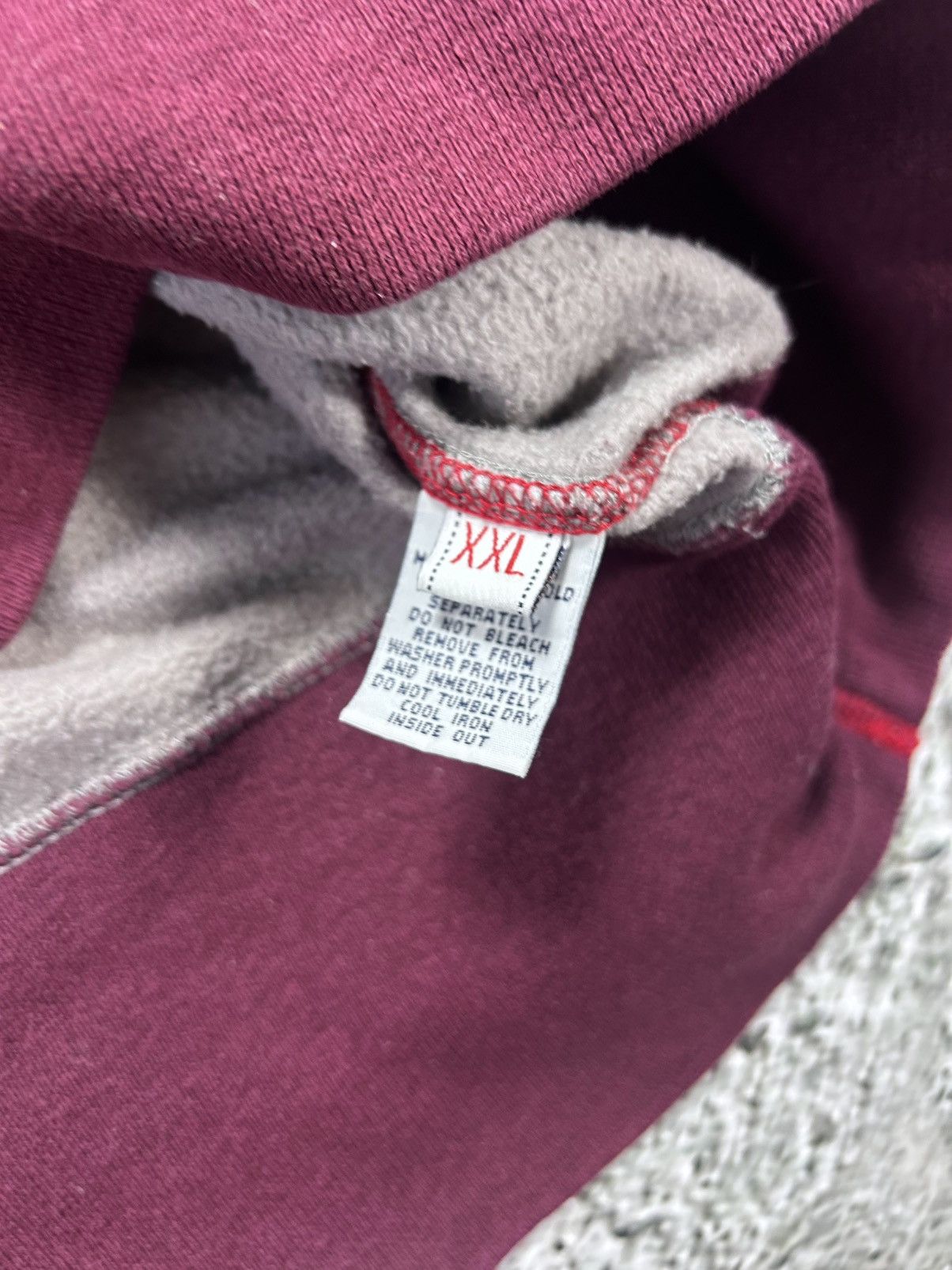 Evisu sweatshirt big logo spell out grey burgundy