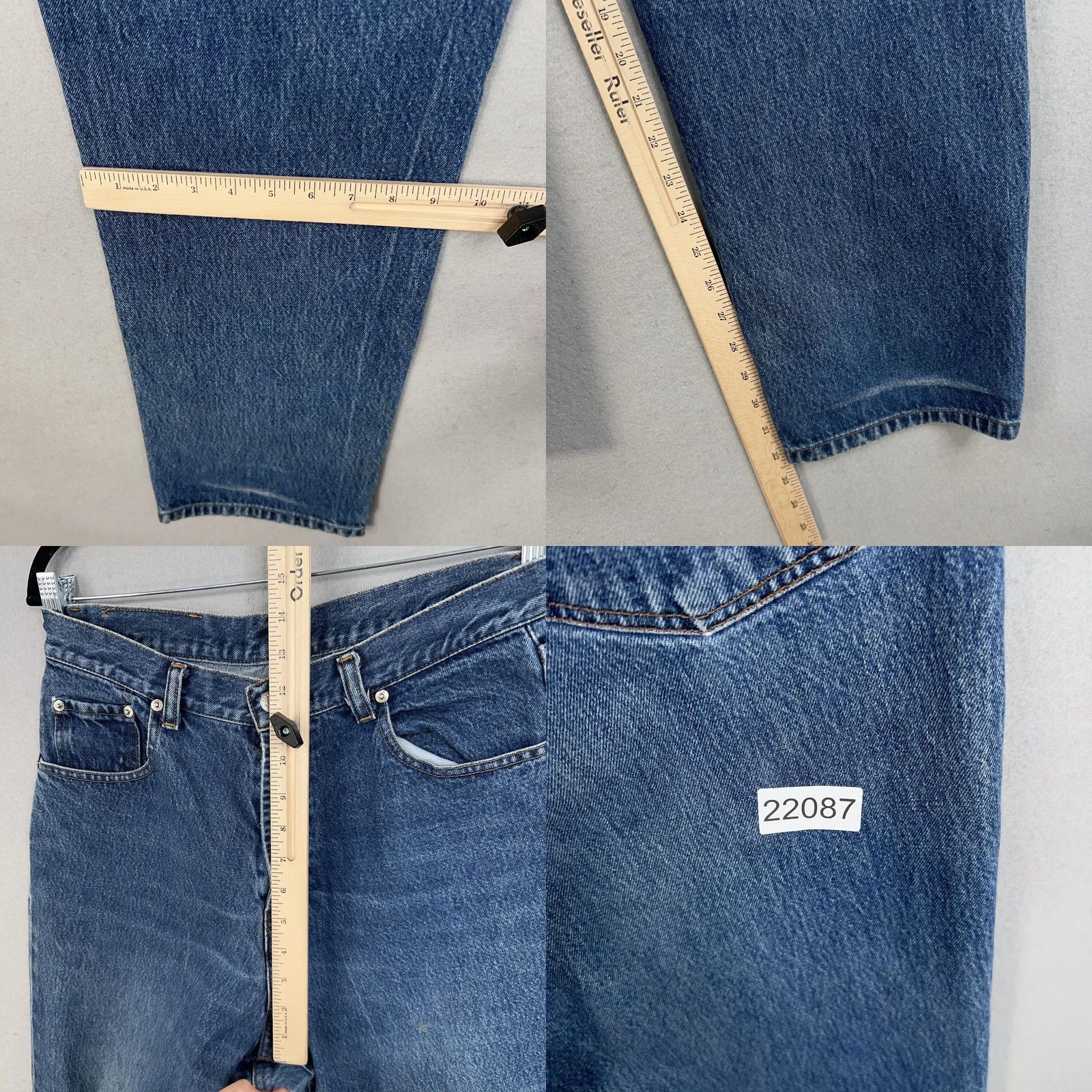 Ralph Lauren Vintage Ralph Lauren Jeans Mens 32 Blue Denim Tapered Distressed 90s Polo Jeans Size US XS / EU 42 / 0 - 9 Thumbnail