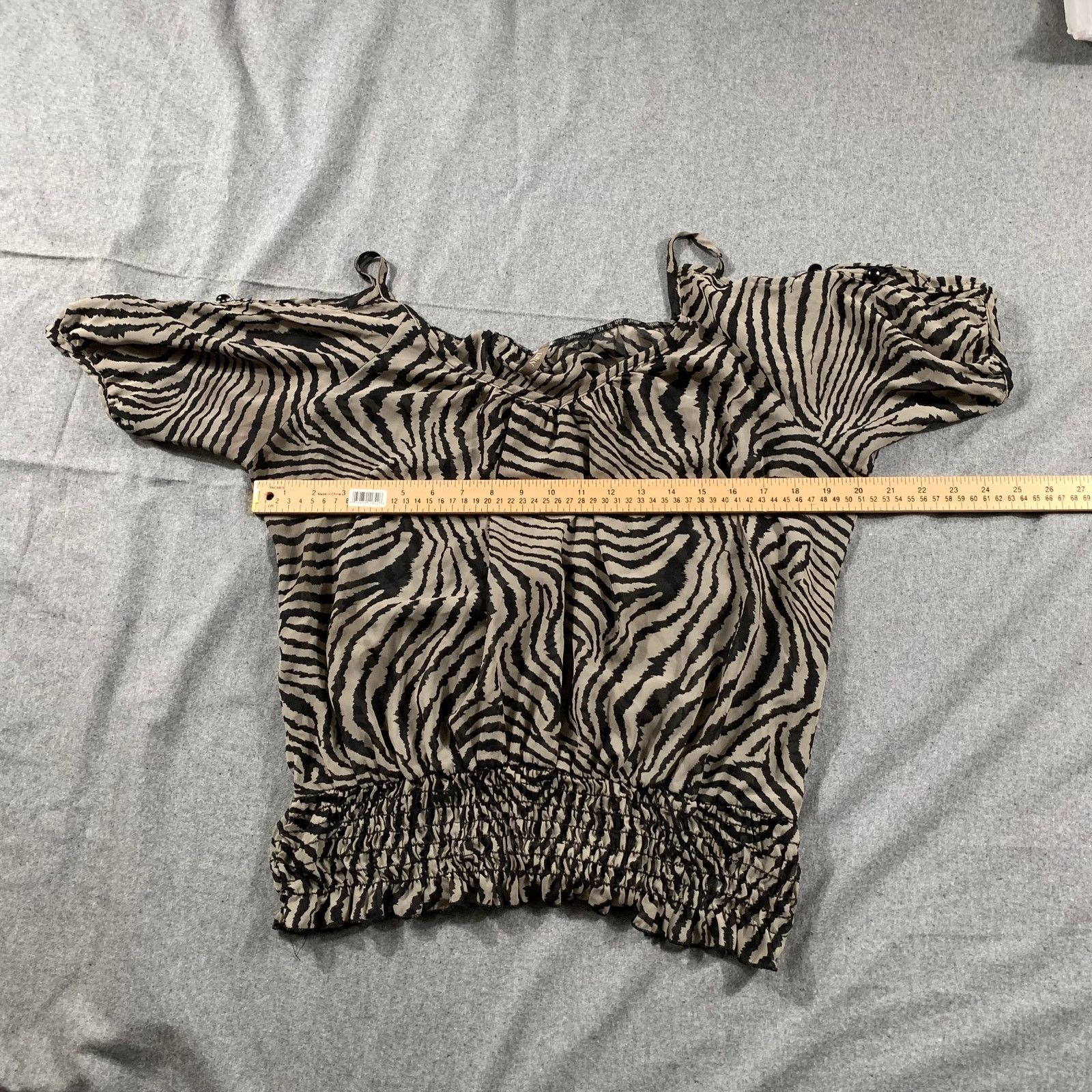 Other LIBIAN Zebra Stripe Tops Blouse Women Small Short Sleeve Size S / US 4 / IT 40 - 3 Thumbnail