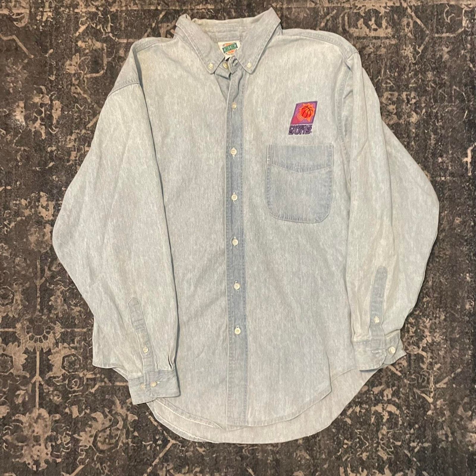 Lee 90s phoenix suns embroidered lee denim button up Size US L / EU 52-54 / 3 - 1 Thumbnail