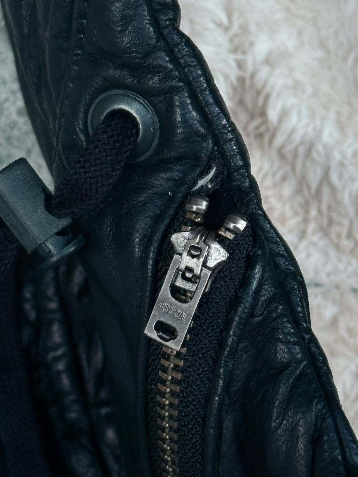 L.G.B. (Le Grand Bleu) Deerskin Leather Boni Bomber Jacket 