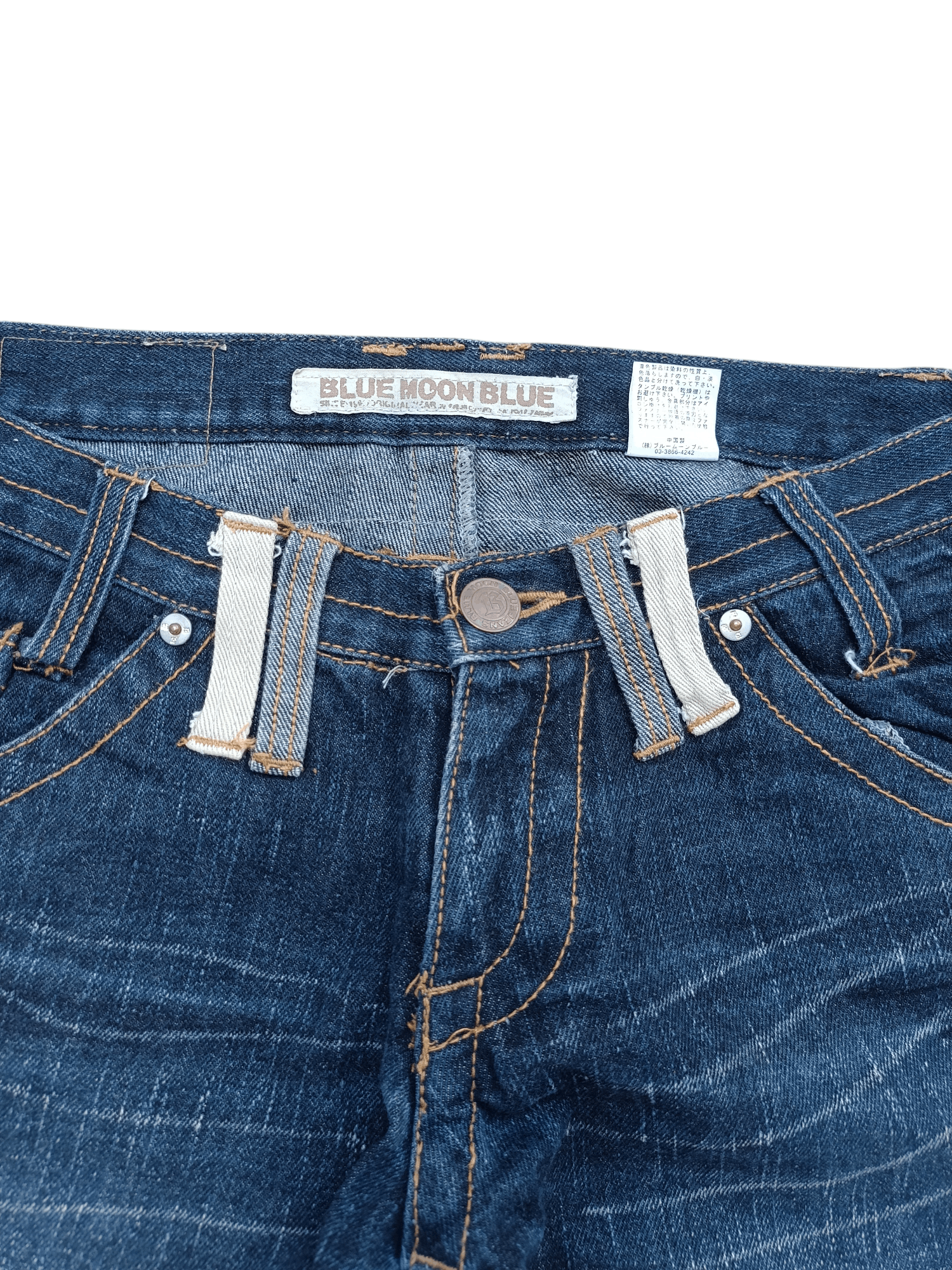 Designer VTG BLUE MOON BLUE SIDE STRIPE EMBROIDERY STYLE DESIGN DENIM Size US 30 / EU 46 - 12 Thumbnail