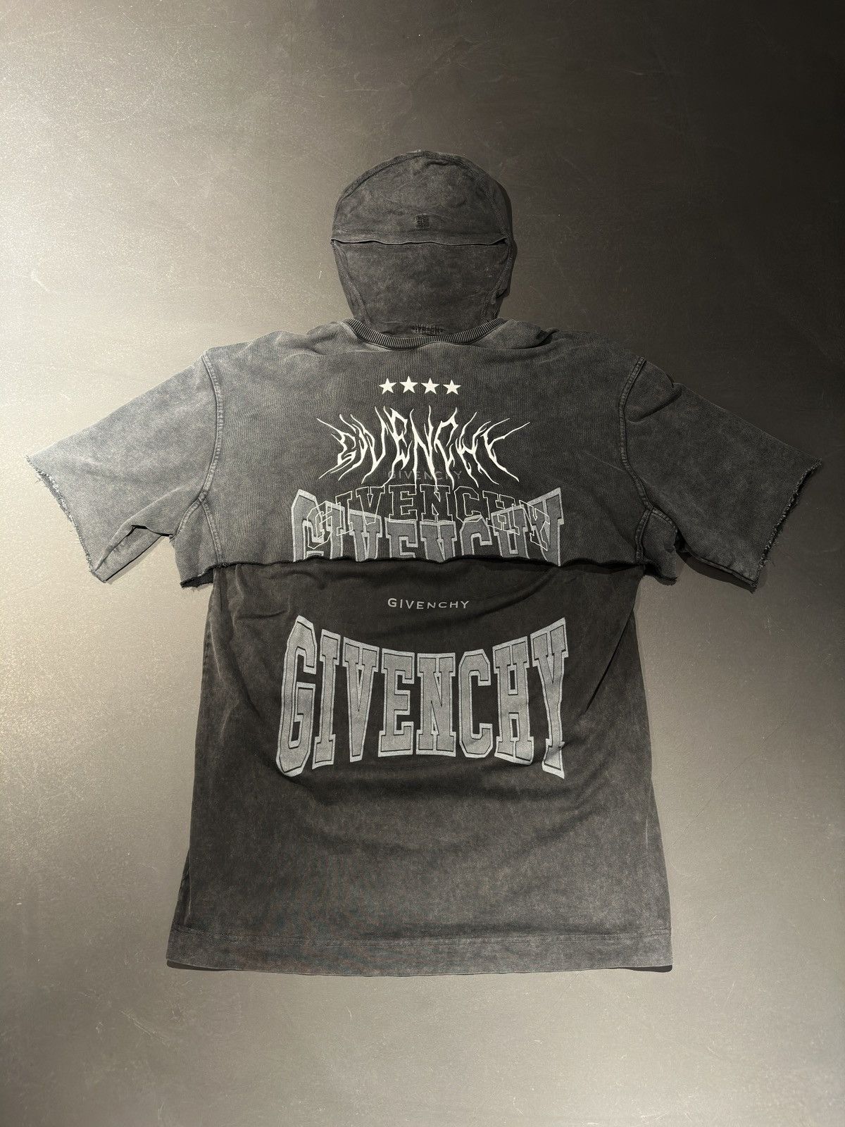 Image of Givenchy Fw22 Layered Tshirt in Grey, Men's (Size XL)