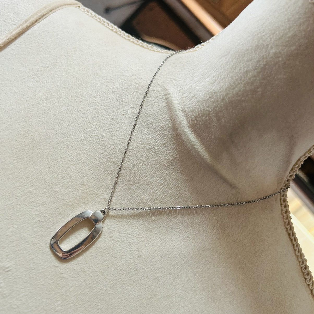 Handmade Handcrafted vintage silver pendant on chain necklace Size ONE SIZE - 1 Thumbnail