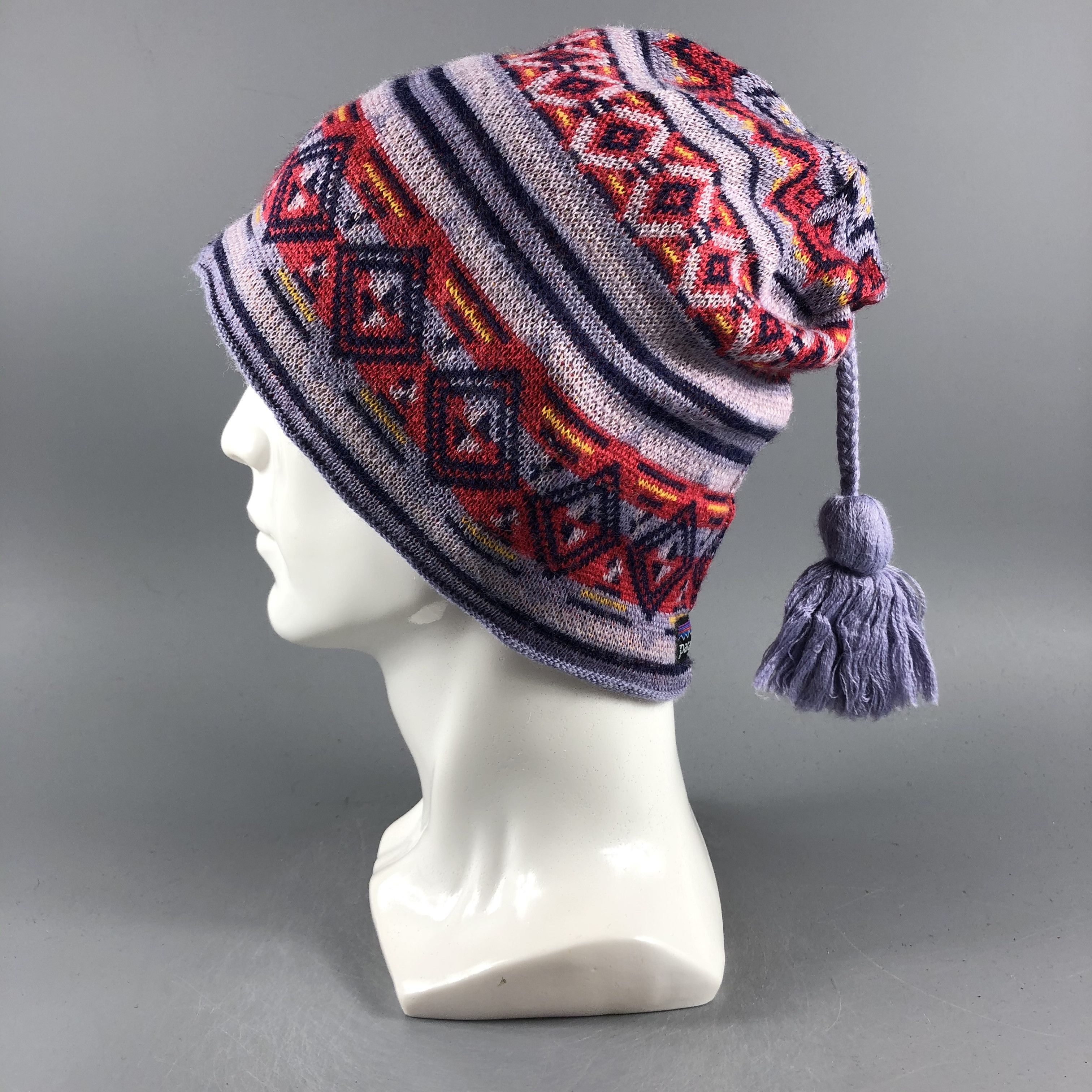 Patagonia × Vintage Patagonia Fair Isle Beanie Snow Hat Snow Cap -D402 Size ONE SIZE - 2 Thumbnail