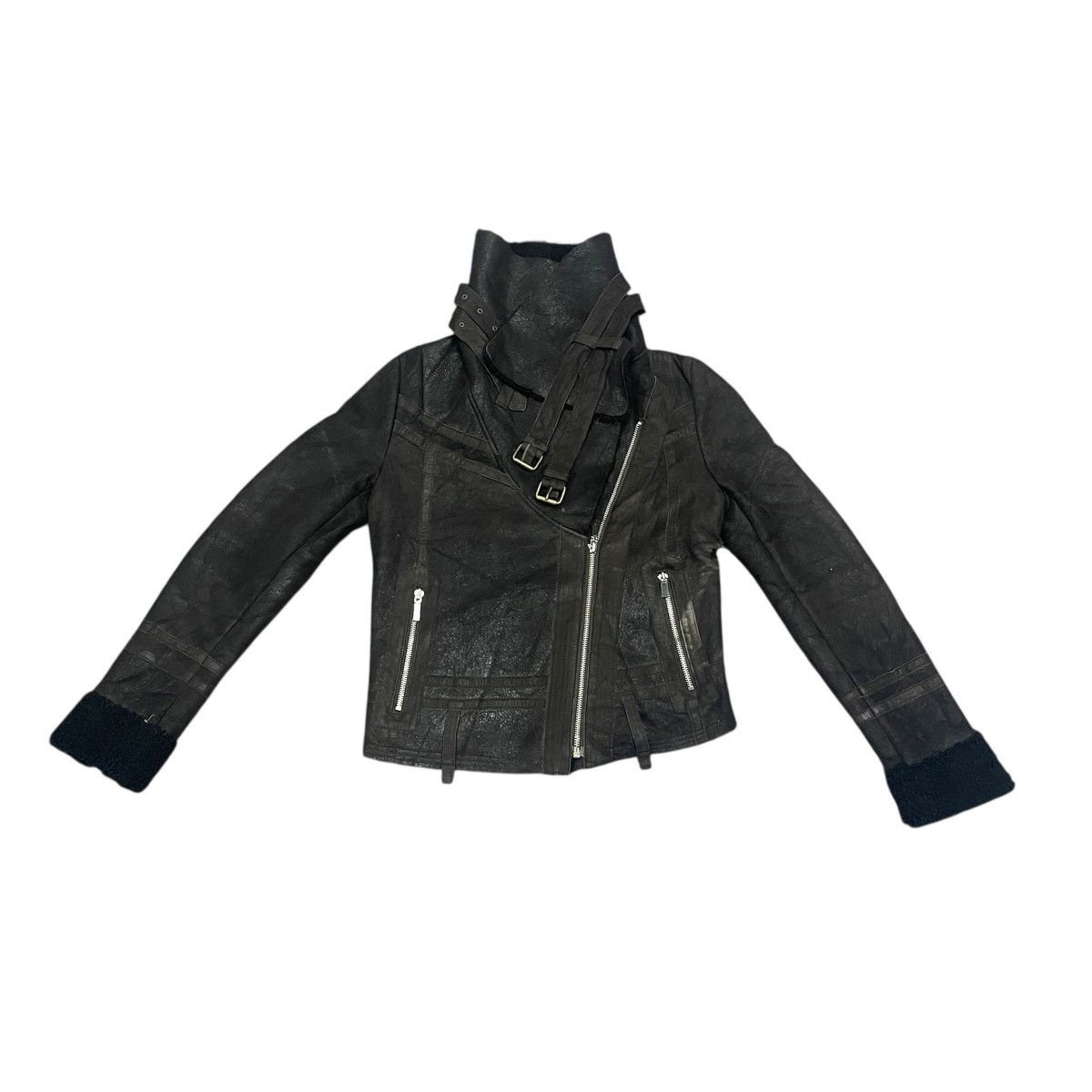 If Six Was Nine Vtg Rick Owen Inspired Avantgarde Sheepskin Leather Jacket Size US S / EU 44-46 / 1 - 3 Thumbnail
