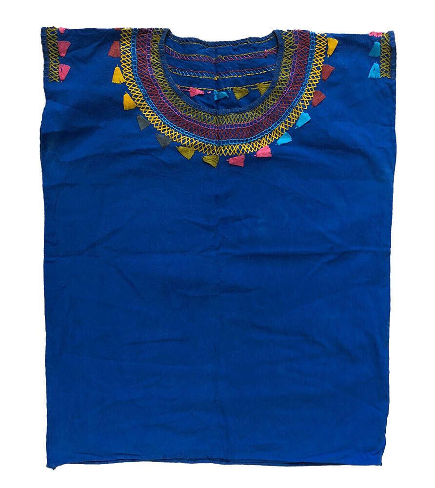 Designer Pre Owned Embroidered Blue Hand Made Blouse L Size L / US 10 / IT 46 - 2 Thumbnail
