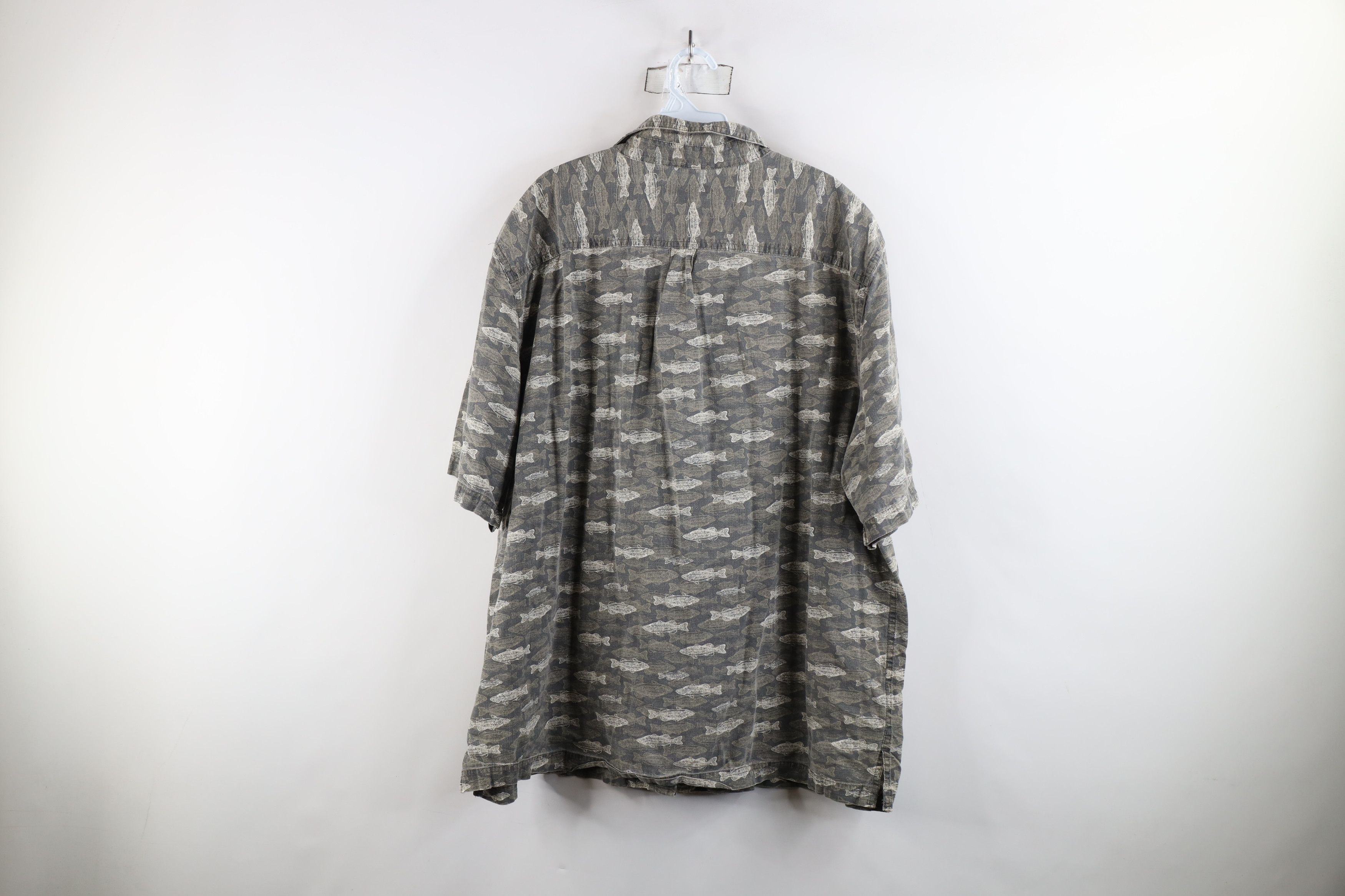 Vintage Vintage Streetwear Fish All Over Print Collared Button Shirt Size US XXL / EU 58 / 5 - 8 Thumbnail
