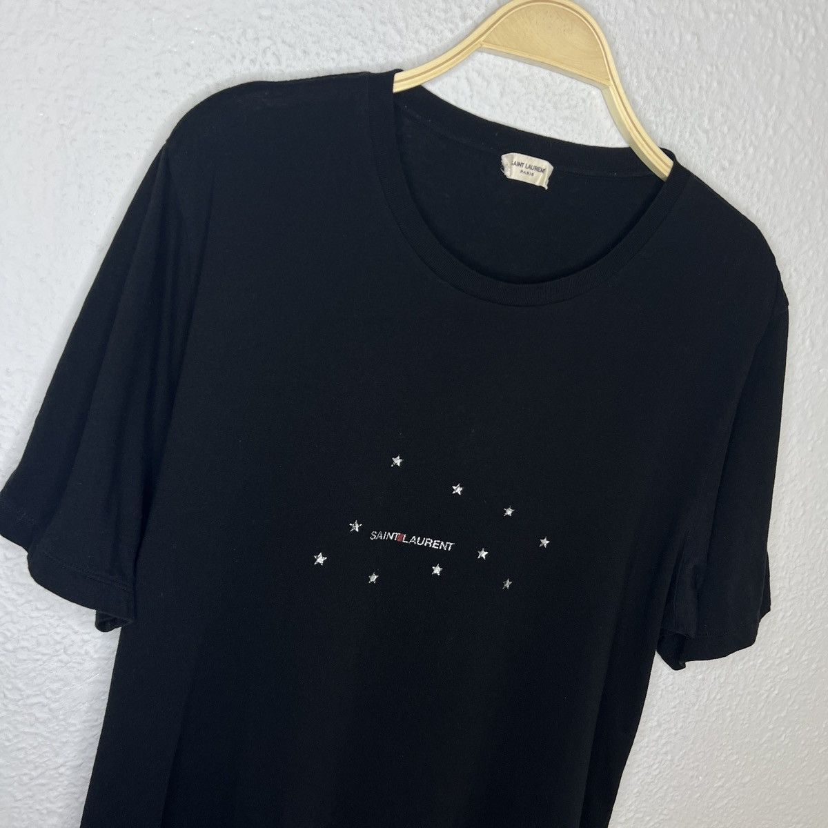 Saint Laurent Paris $420 Saint Laurent Rive Gauche logo star metallic t shirt Size US XL / EU 56 / 4 - 4 Thumbnail