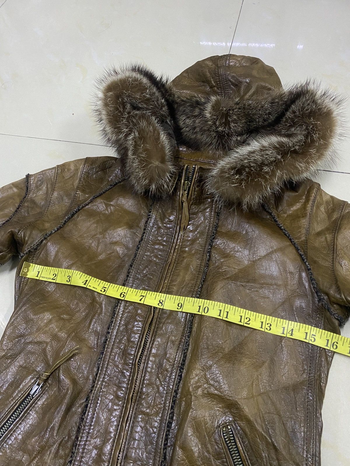 14th Addiction 14th Addiction Fur Hooded Leather Jacket Size US XS / EU 42 / 0 - 15 Thumbnail