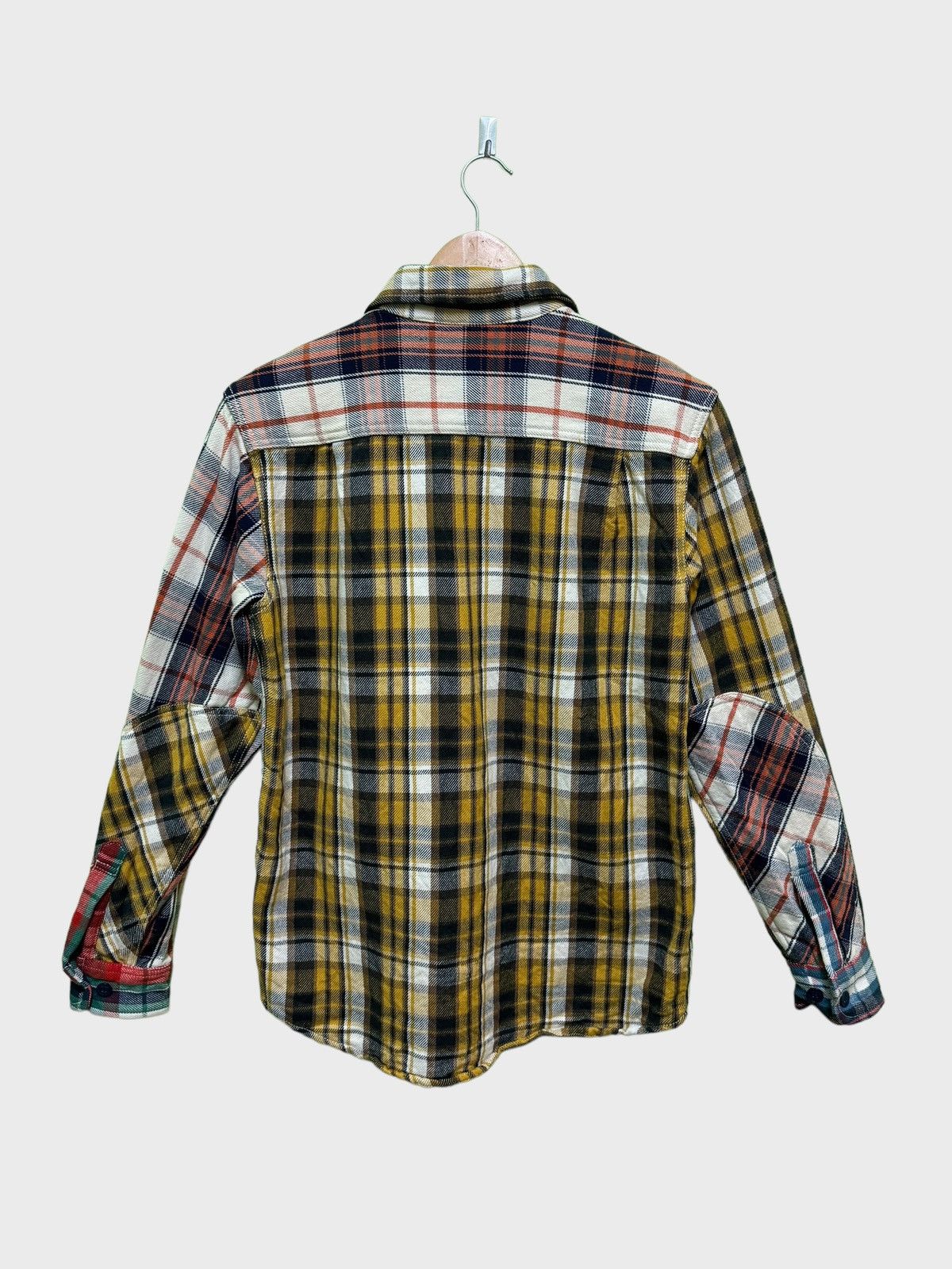 Japanese Brand Vintage Alcarza Reworked Classic Fit Heavy Flannel Shirt Size US M / EU 48-50 / 2 - 2 Thumbnail
