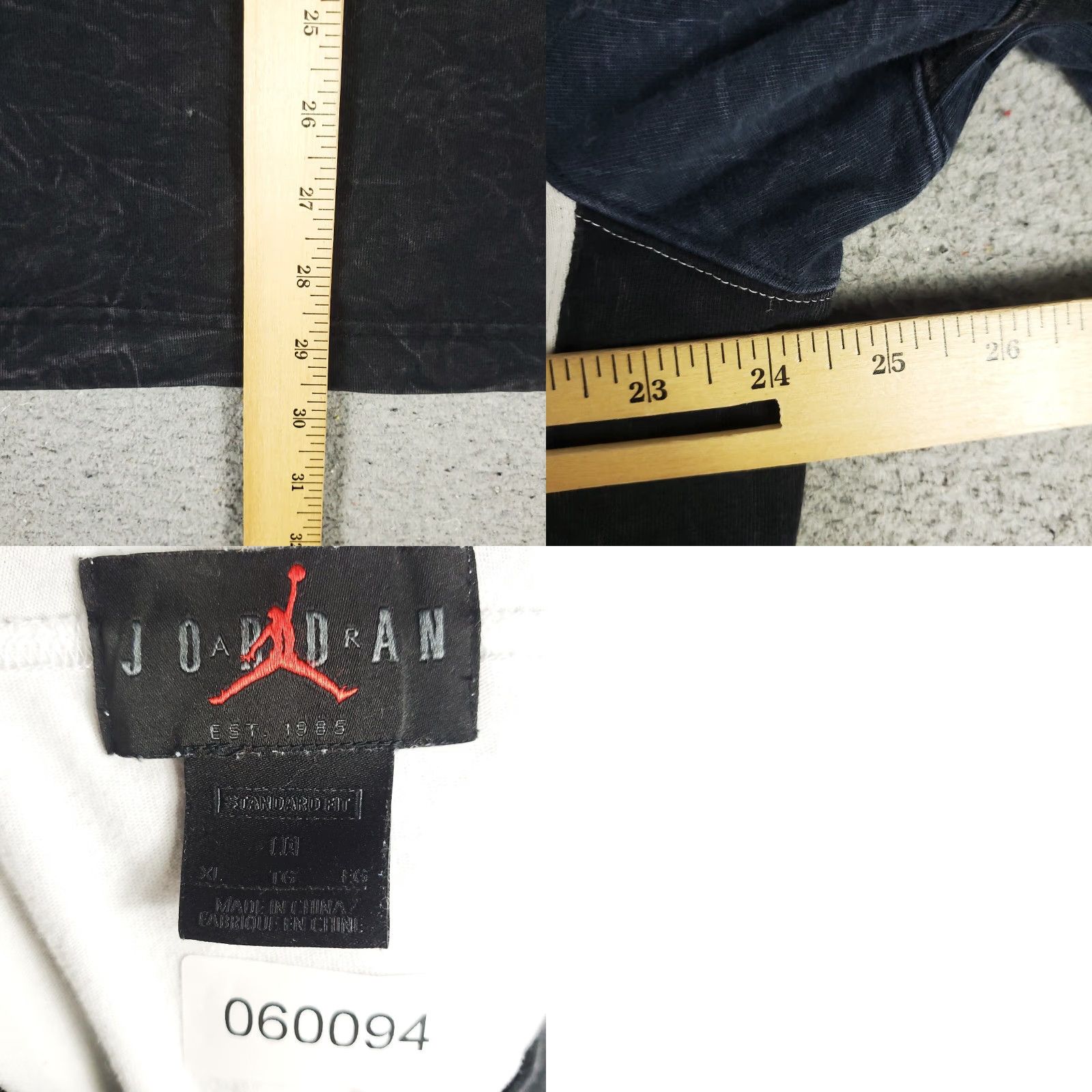 Jordan Brand Jordan T Shirt Mens Size XL Black Gray Blue Casual Long Sleeve Stained Size US XL / EU 56 / 4 - 8 Thumbnail