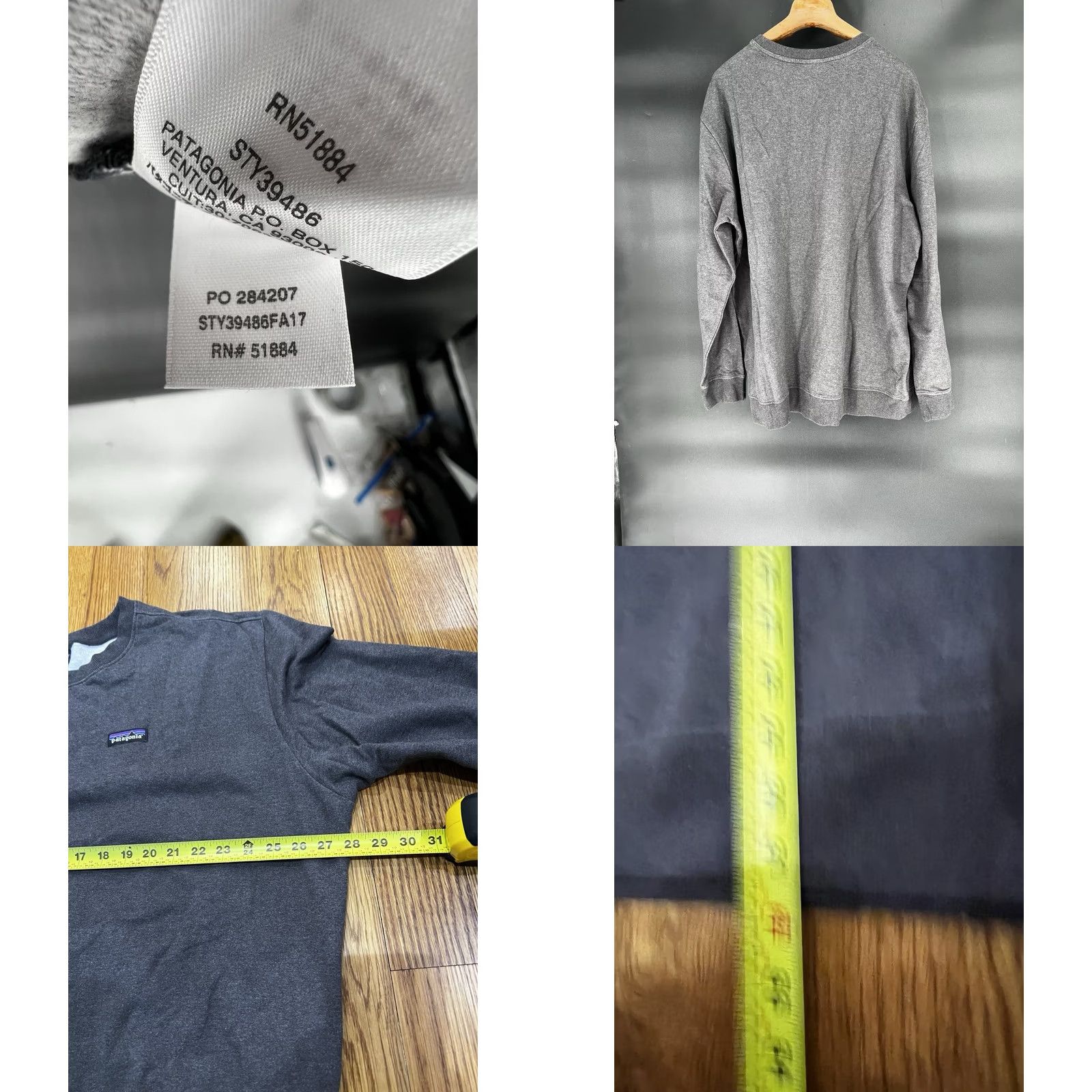 Patagonia Patagonia Men's P-6 Label Uprisal Crew Neck 2XL Grey Sweatshirt Pullover Sweatshirt Pullover Size US XXL / EU 58 / 5 - 8 Thumbnail