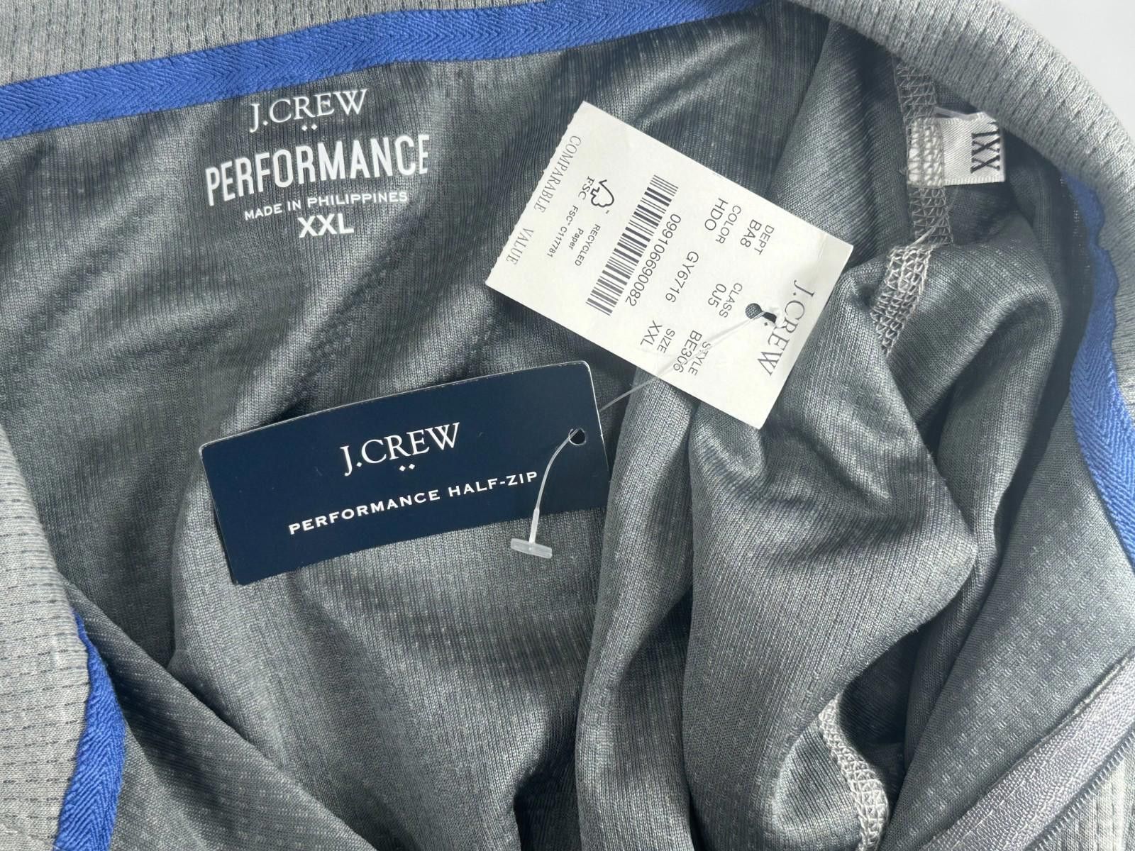 J.Crew J. Crew Men's 2XL Gray Performance Half-Zip Pullover Size US XXL / EU 58 / 5 - 8 Thumbnail
