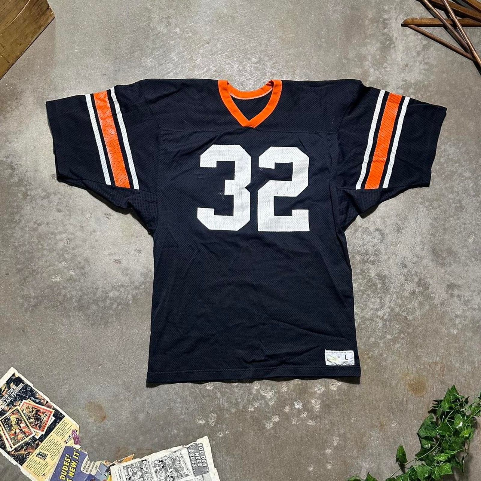 Russell Athletic Vintage 80s Russell Athletic Football Jersey Black Orange Size US L / EU 52-54 / 3 - 2 Thumbnail