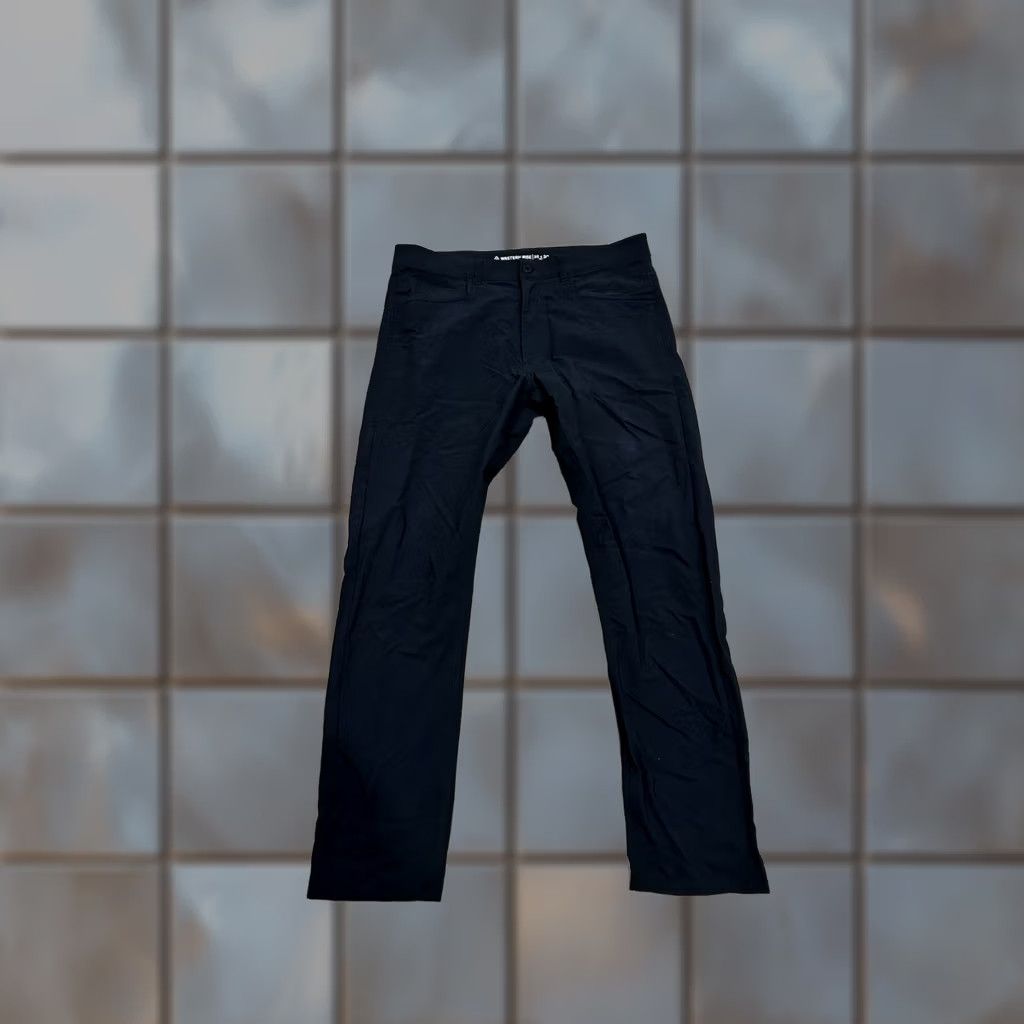 Vintage Western Rise Evolution Pants Mens 33x30 Black Chino Travel Casual Nylon Spandex Breathable Zip Pocket Straight 30 Inseam Regular Fit Mens Size US 33 - 1 Thumbnail