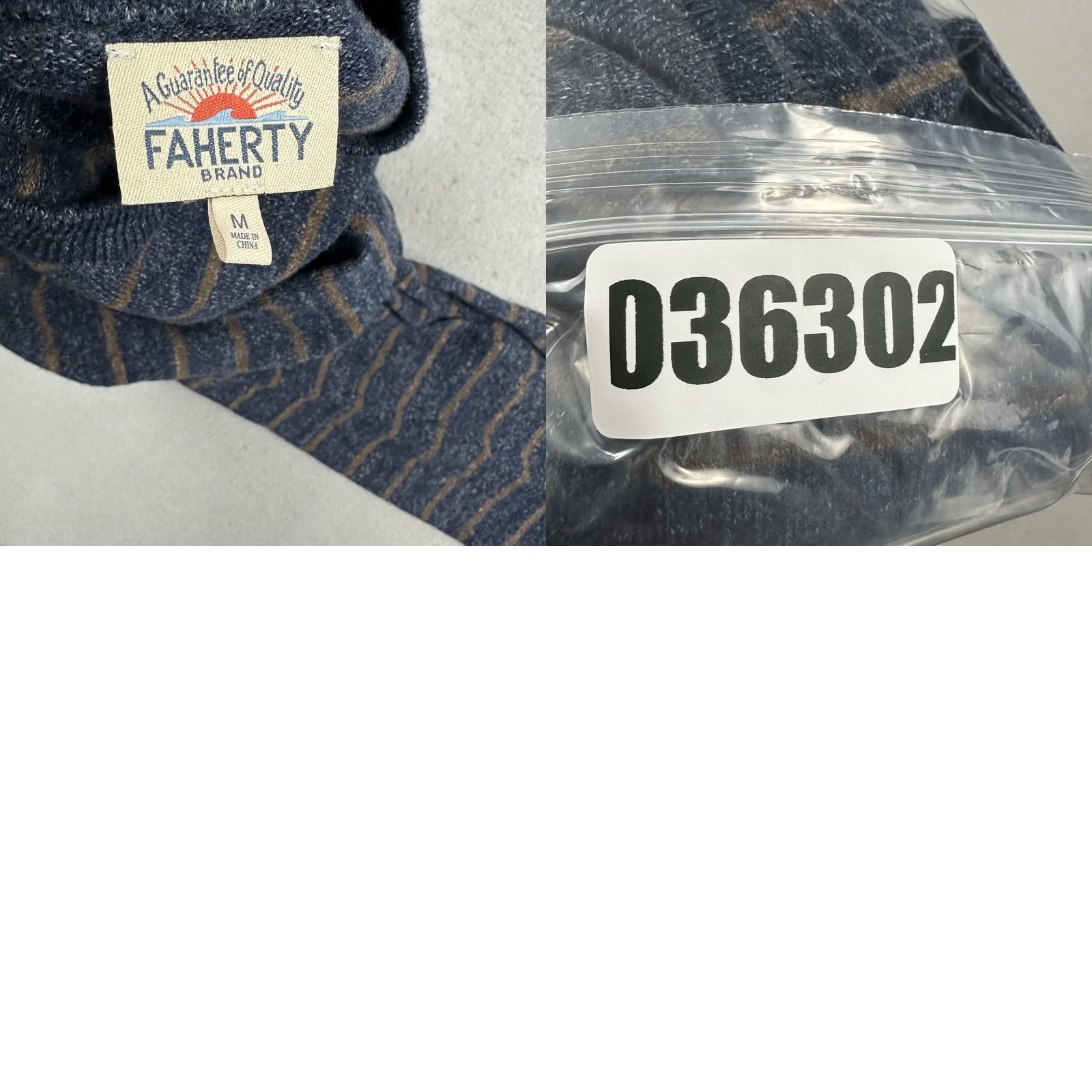 Faherty Faherty Sweater Mens Medium Blue Brown Stripe Cotton Crewneck Pullover Knit M Size US M / EU 48-50 / 2 - 8 Thumbnail