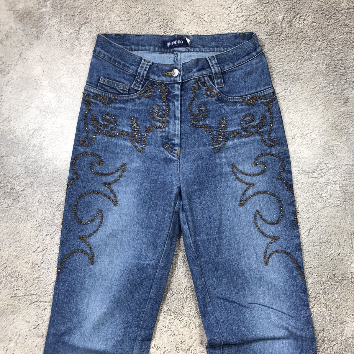 Vintage Vintage Y2K Baggy Flared Distressed Jeans Japanese Grunge Size 22" - 2 Thumbnail