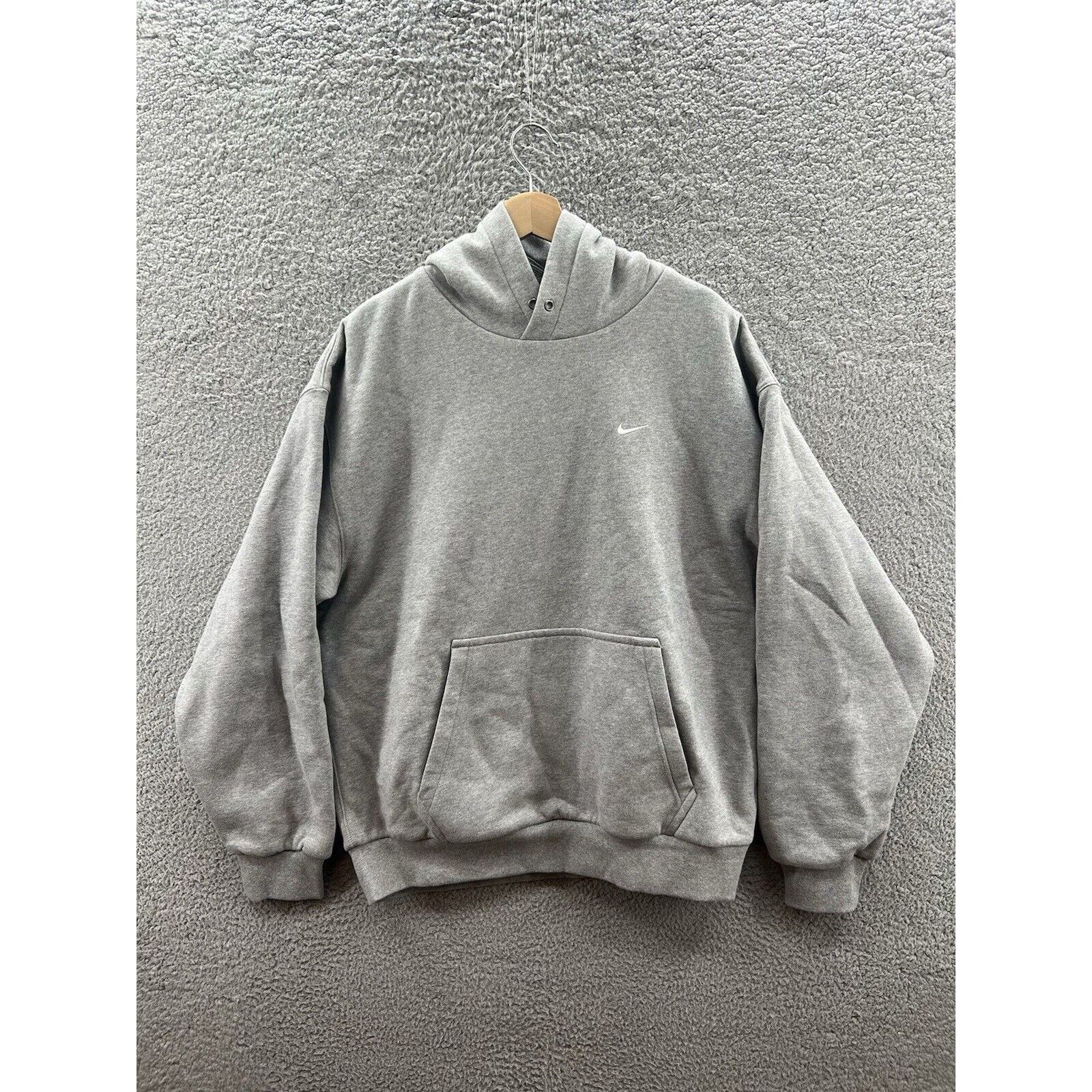 Nike Nike Solo Swoosh Thermal Heather Gray Hoodie Oversized Size US M / EU 48-50 / 2 - 1 Thumbnail