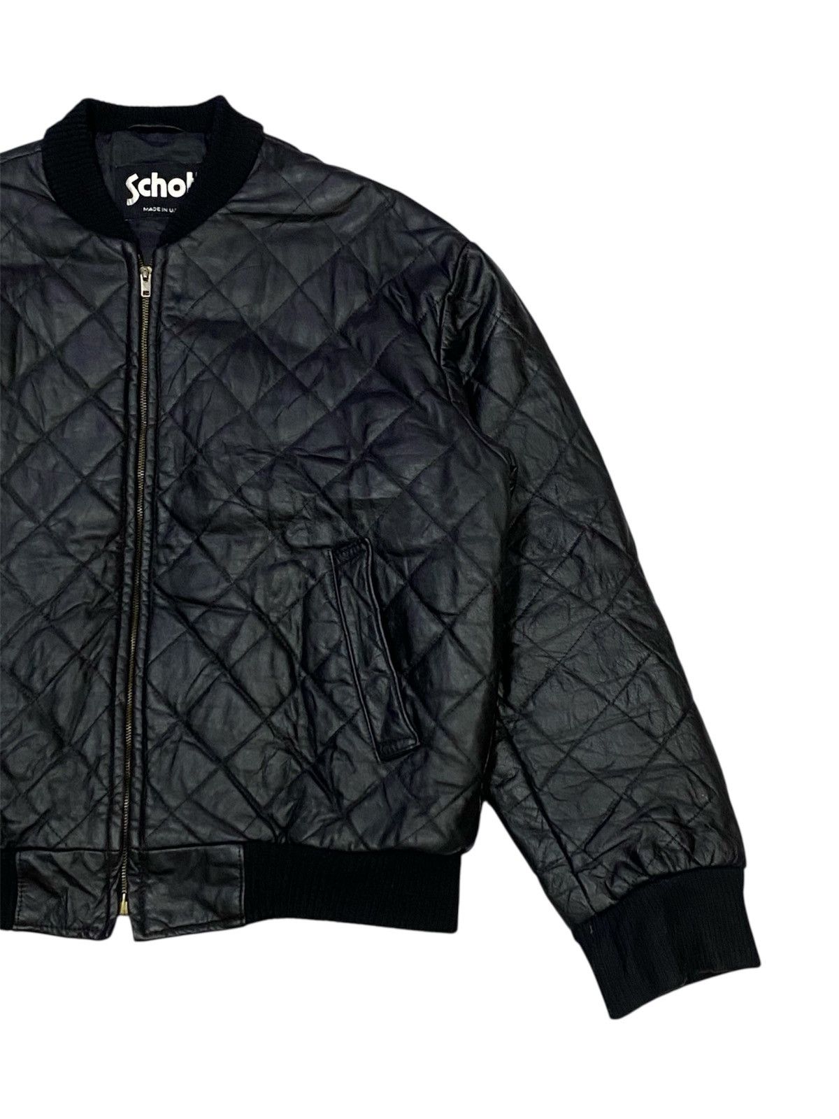 Schott Vintage 90s Schott NYC Leather Aviator Bomber Jacket Size US L / EU 52-54 / 3 - 6 Thumbnail