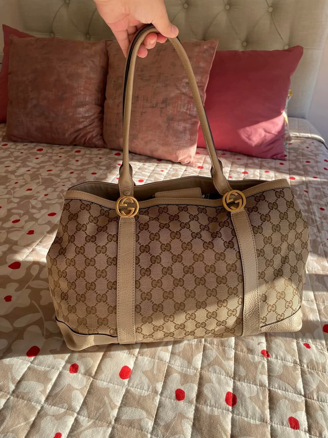 Designer × Gucci Gucci wmns Miss GG totebag canvas beige brown Size ONE SIZE - 1 Thumbnail