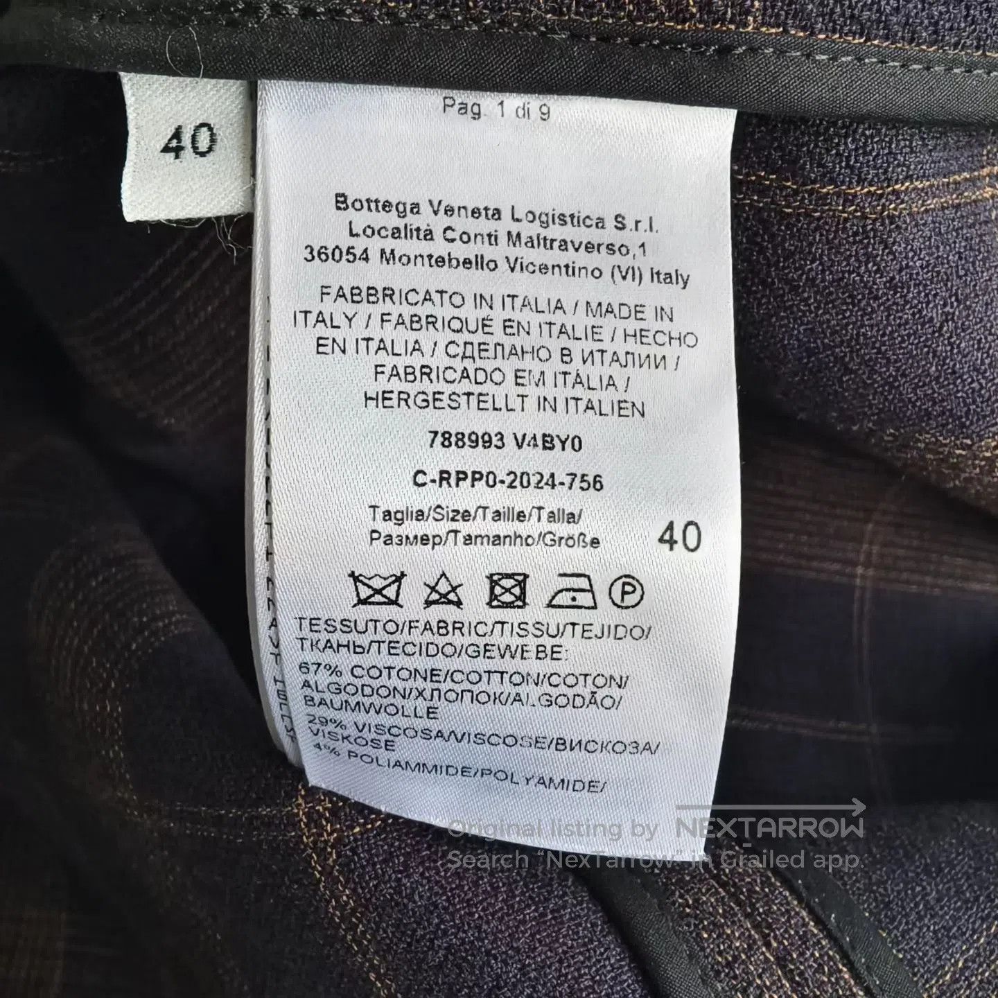 Bottega Veneta Bottega Veneta Plaid Tailored Skirt| Size 39" - 4 Thumbnail