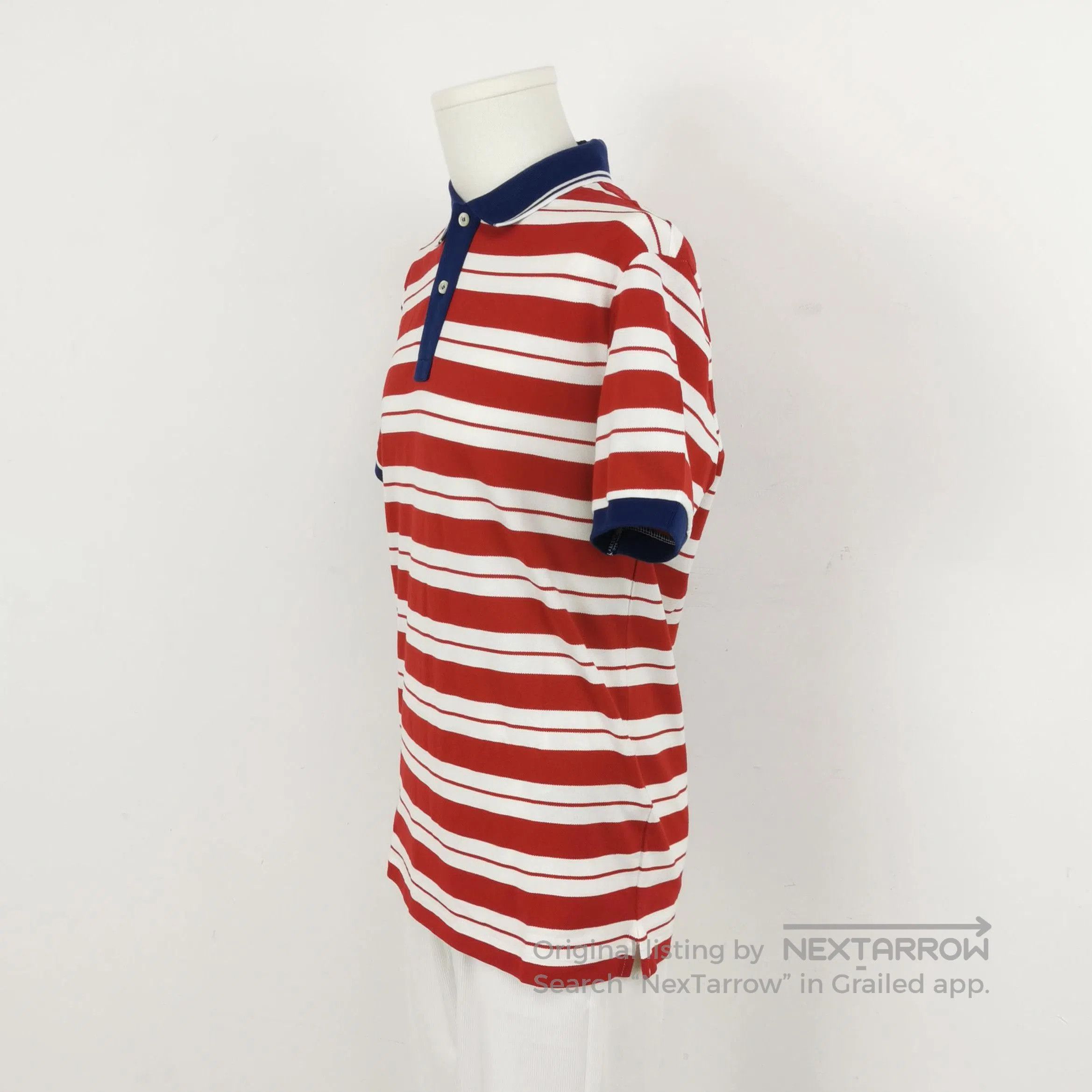 Prada Prada Striped Cotton Polo Shirt in Medium . Size M / US 6-8 / IT 42-44 - 2 Thumbnail