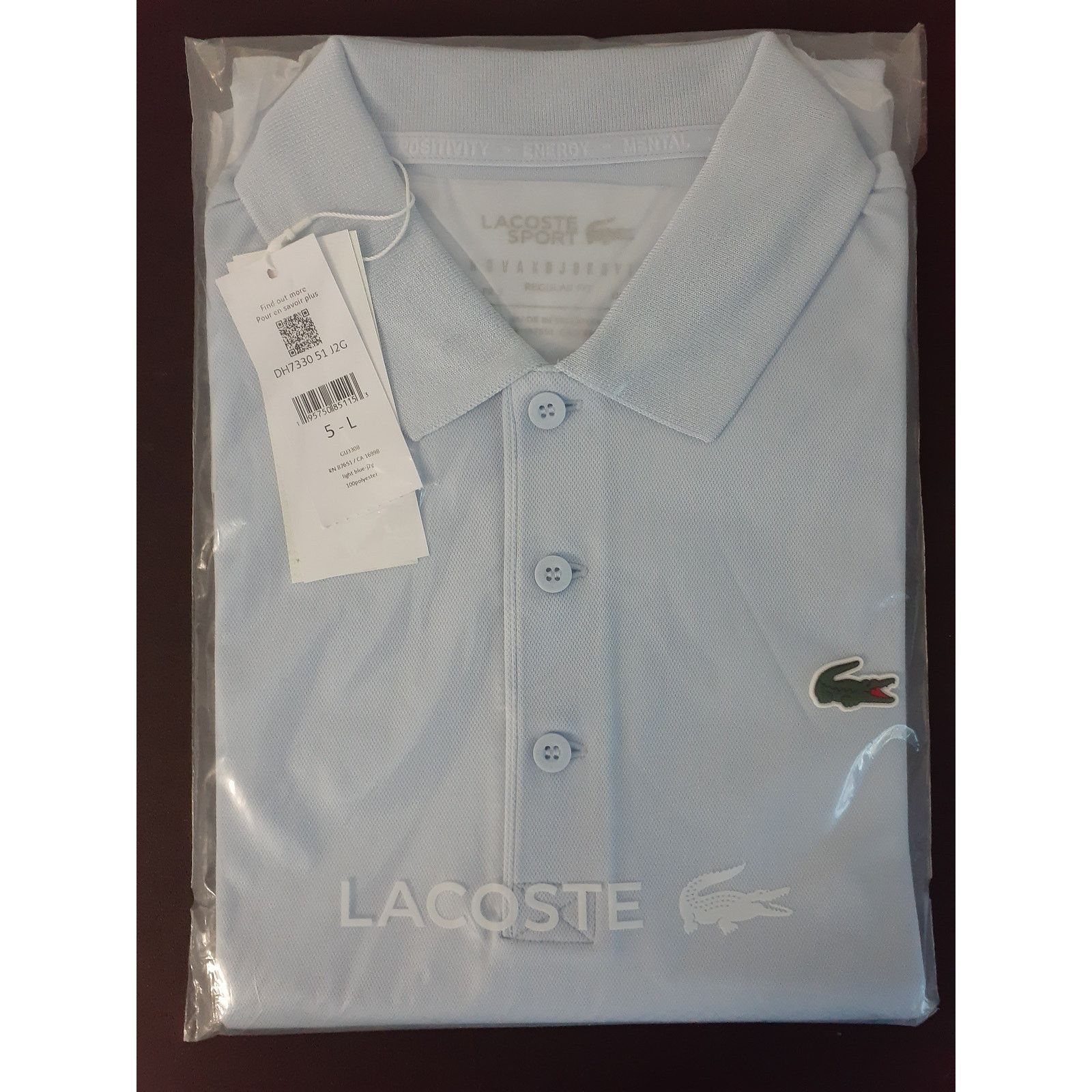 Lacoste Lacoste Mens Ultra-Dry Tennis Polo Color Phoenix Blue Size L Size US L / EU 52-54 / 3 - 2 Thumbnail