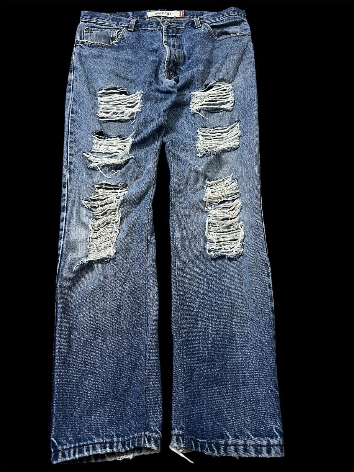 If Six Was Nine × Levi's × Levi's Vintage Clothing VINTAGE LEVIS 517 DISTRESSED RIPPED JEANS Size US 32 / EU 48 - 1 Thumbnail