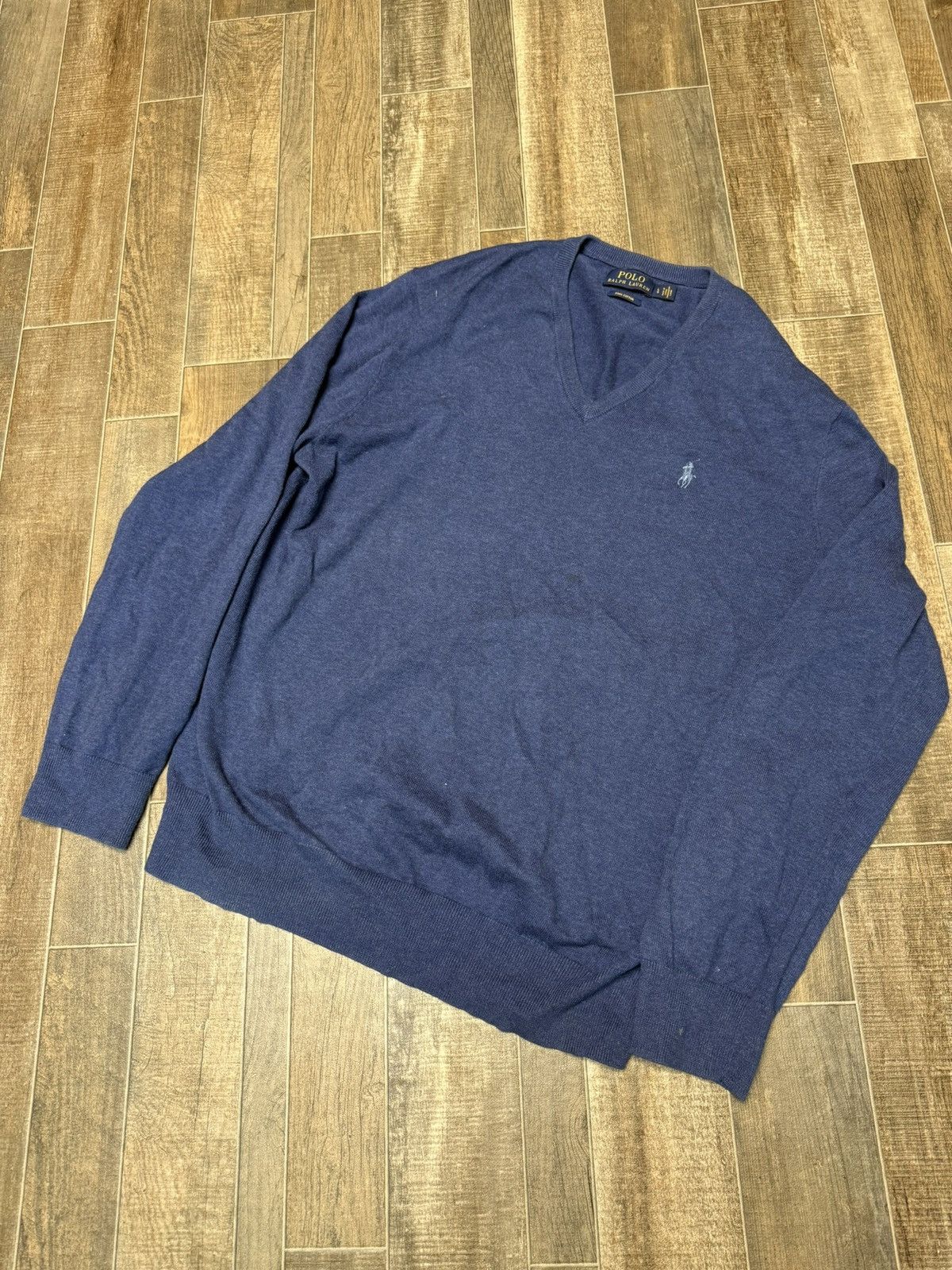 Polo Ralph Lauren Polo Ralph Lauren Pima Cotton V Neck Knit Sweater Size US L / EU 52-54 / 3 - 5 Thumbnail