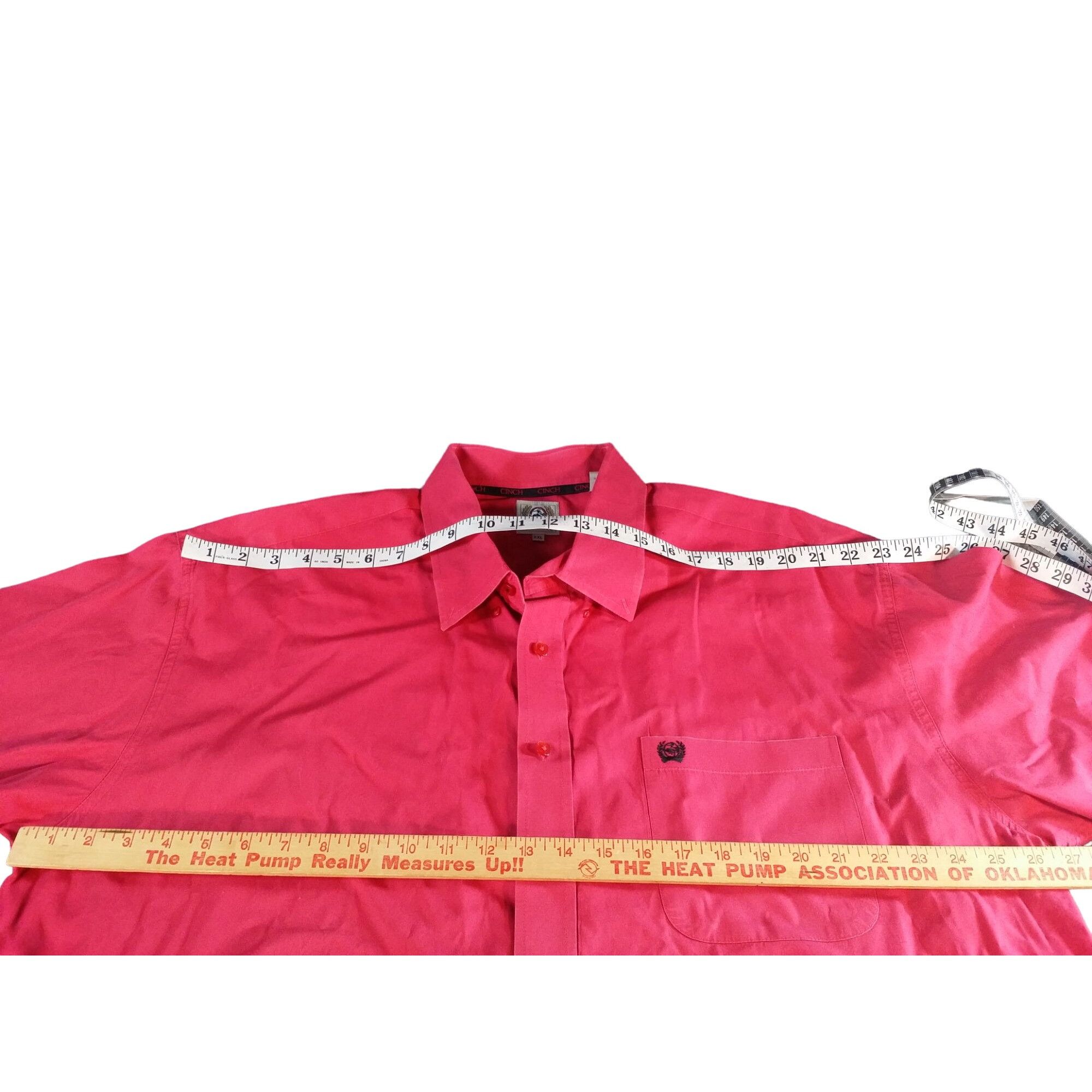 CINCH Cinch Button Up Shirt Men Sz XXL Red Short Sleeve Cowboy Wes Size US XXL / EU 58 / 5 - 6 Thumbnail