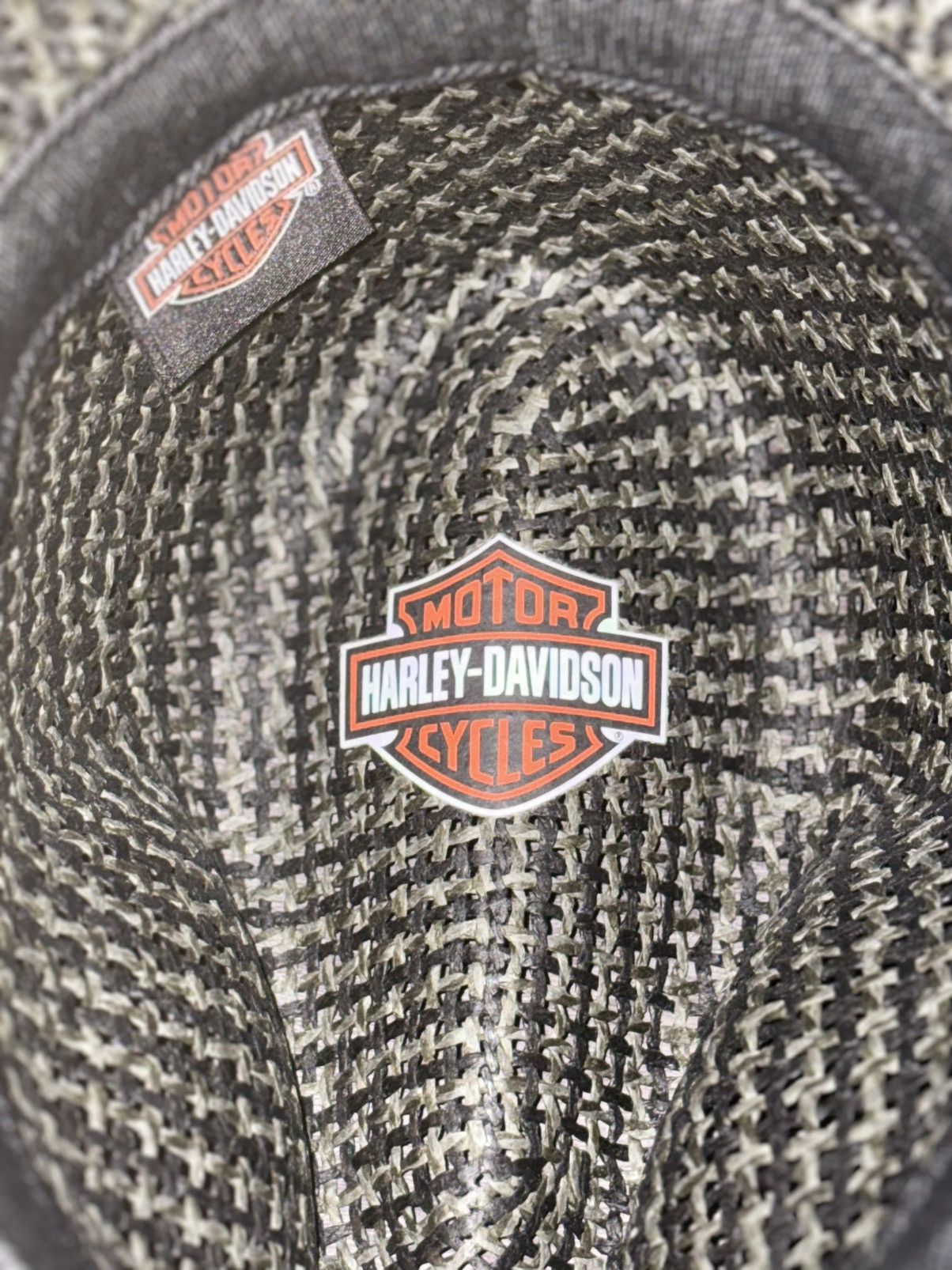 Harley Davidson Harley Davidson Vintage 90’s Straw Fedora Size ONE SIZE - 5 Thumbnail
