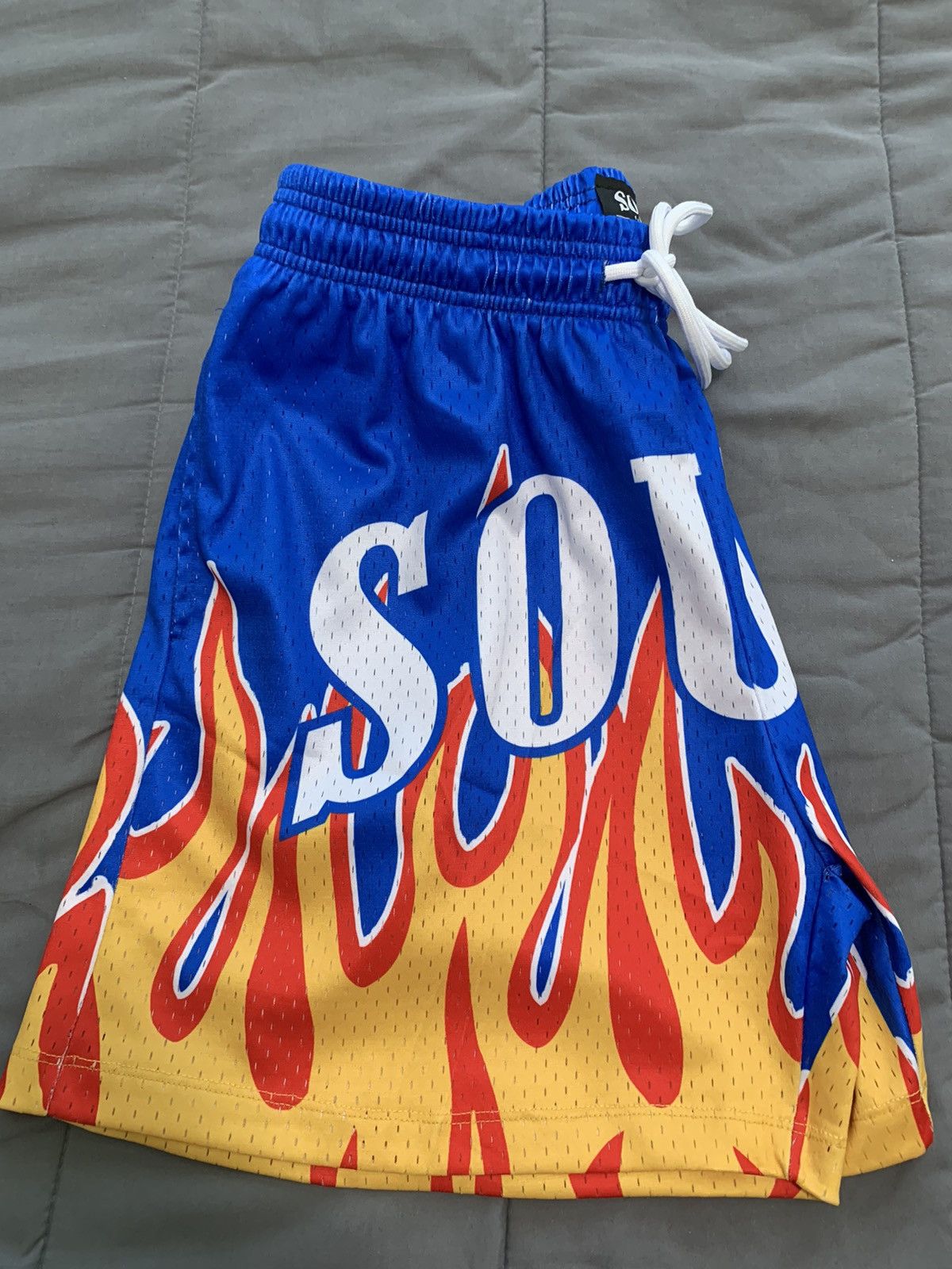 Vintage Soulo Flame Basketball Shorts Size US 34 / EU 50 - 5 Thumbnail