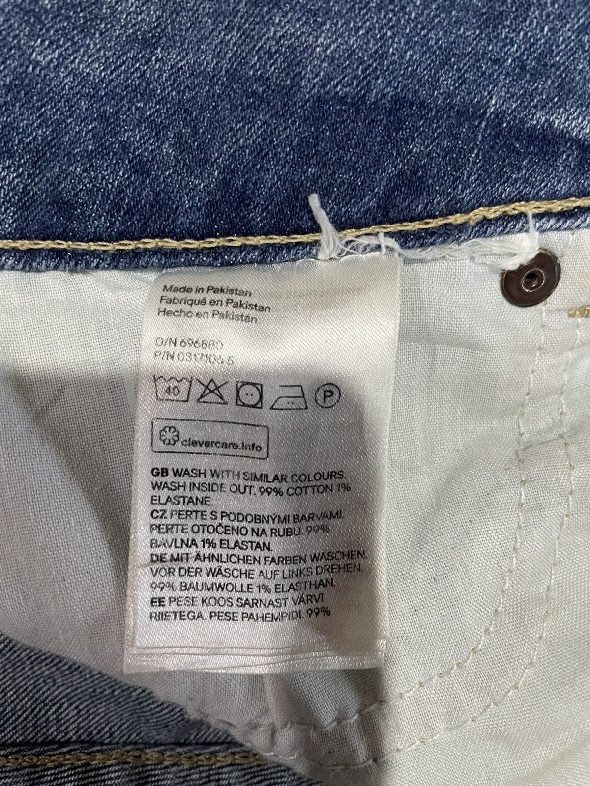 Divided Vintage Skinny Distress Faded Denim Jeans Size US 27 - 8 Thumbnail