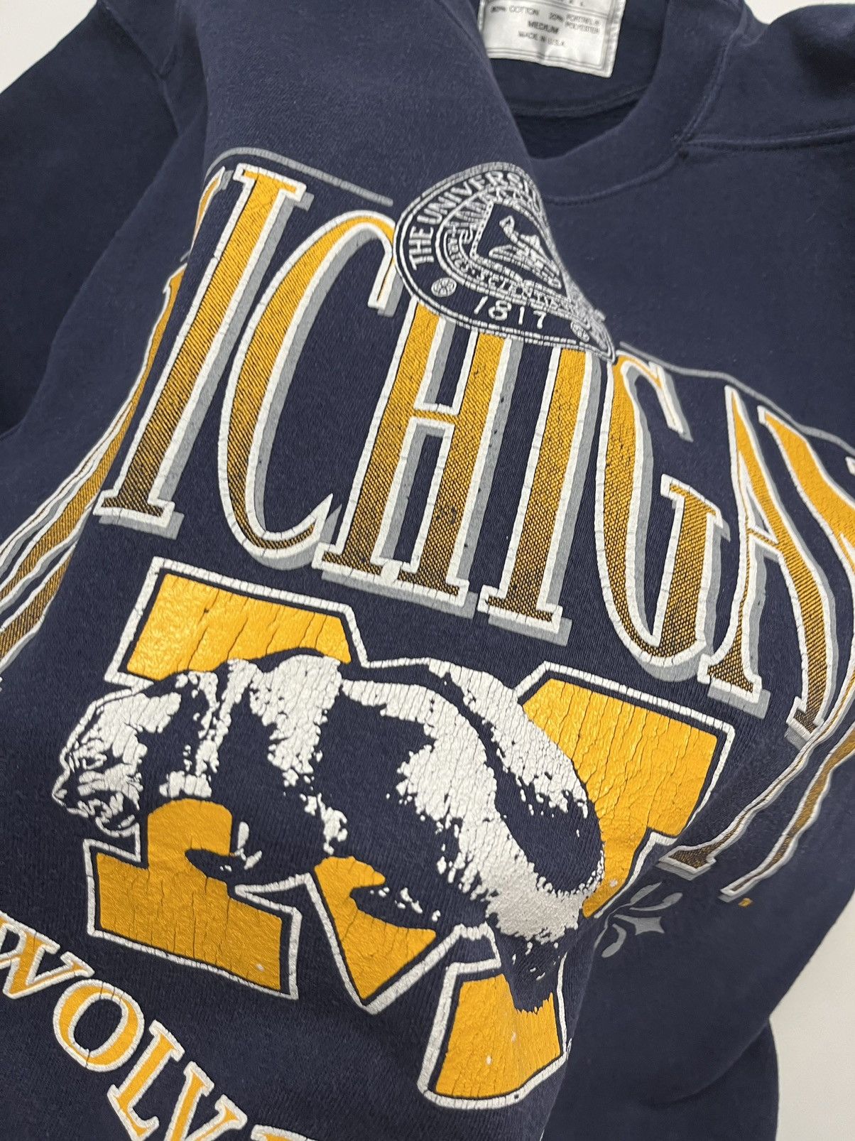 Champion Vintage 90’s Michigan Wolverines University Sweatshirt Size US M / EU 48-50 / 2 - 4 Thumbnail