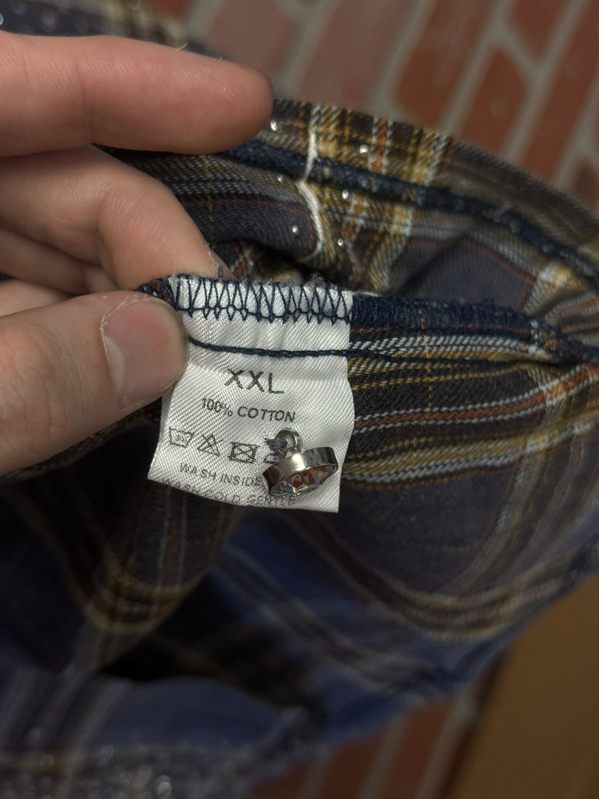Vale Valley Crystal Flannel Long Sleeve Stones Size XXL (NEW) 💎 Size US XXL / EU 58 / 5 - 7 Thumbnail