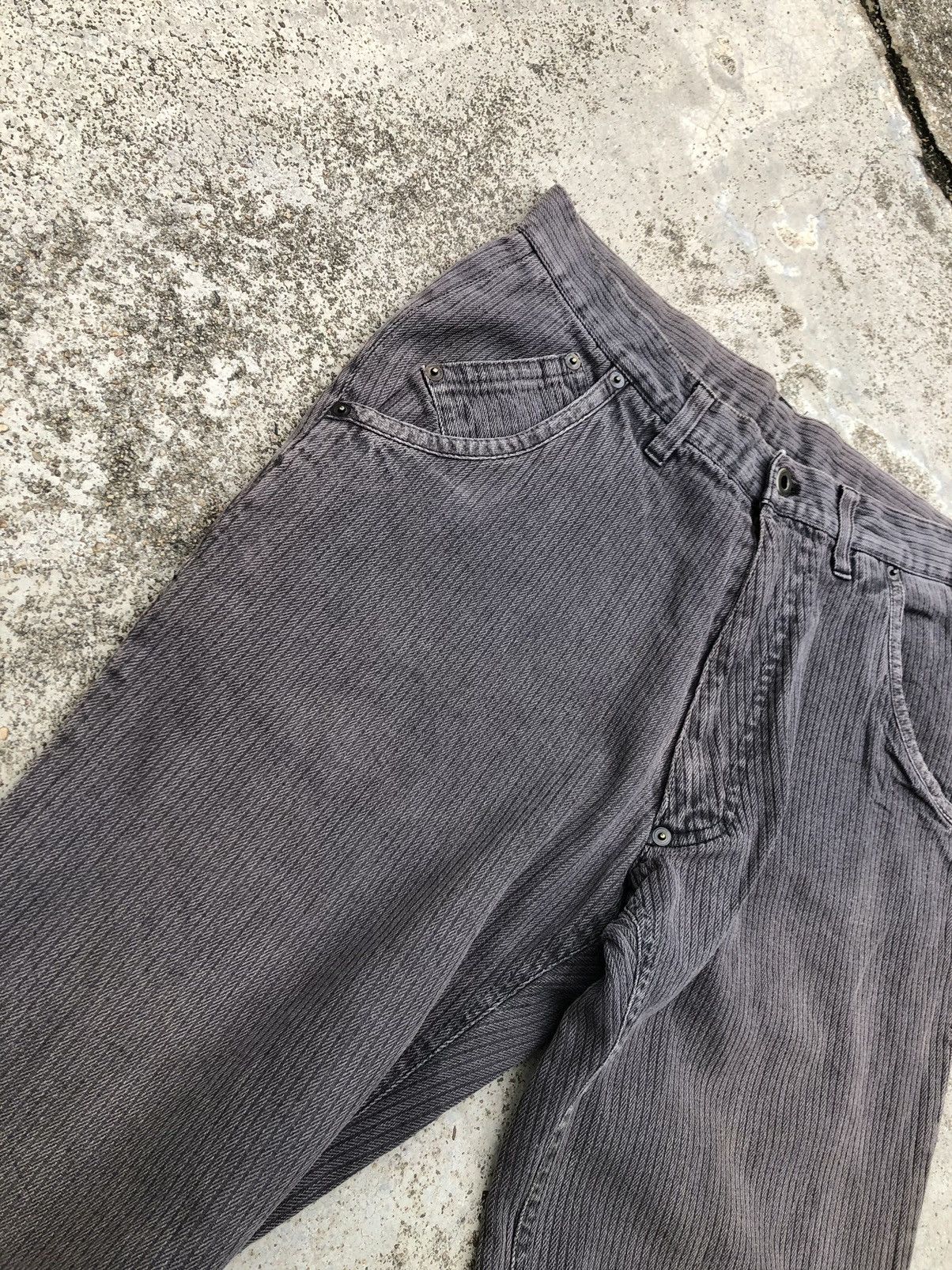 Japanese Brand WIDE LEG FADED GREY JEANS BY B. a-Dieu Size US 30 / EU 46 - 6 Thumbnail