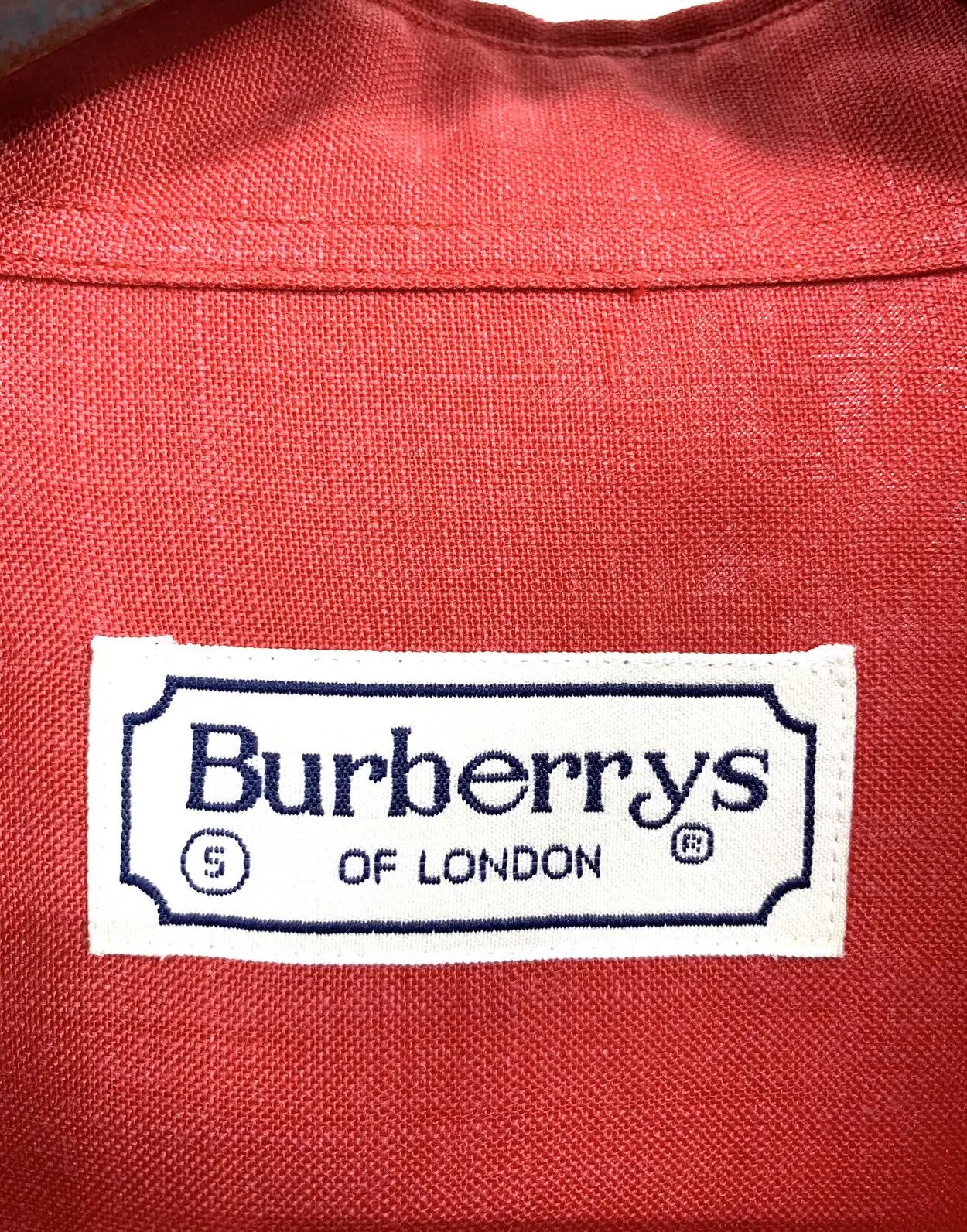 Burberry 🔥 Burberrys red shirt xl vintage linen lino Size US XL / EU 56 / 4 - 9 Thumbnail