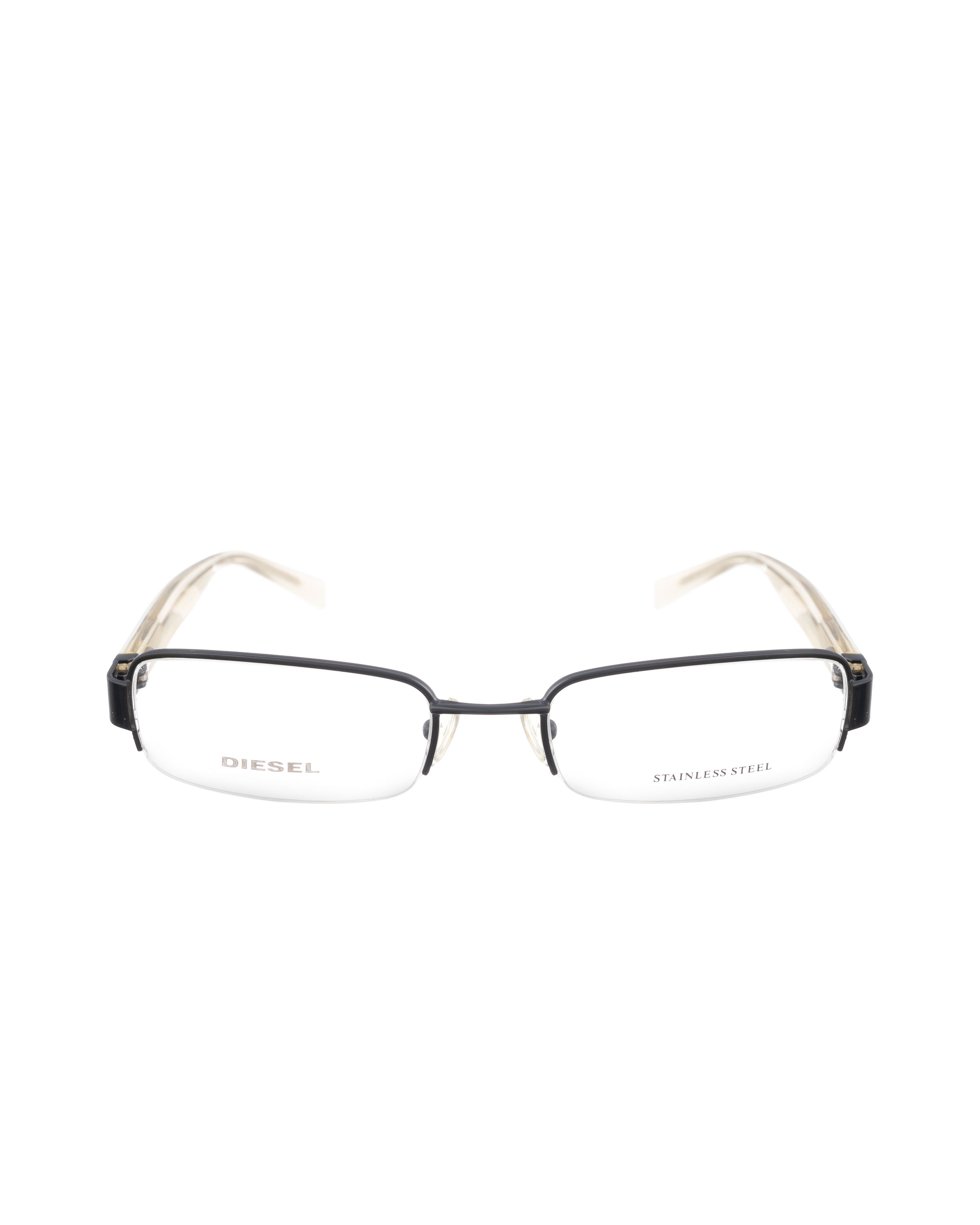 Diesel Diesel 00s Black & White Half Rim Rectangular Glasses Size ONE SIZE - 1 Thumbnail