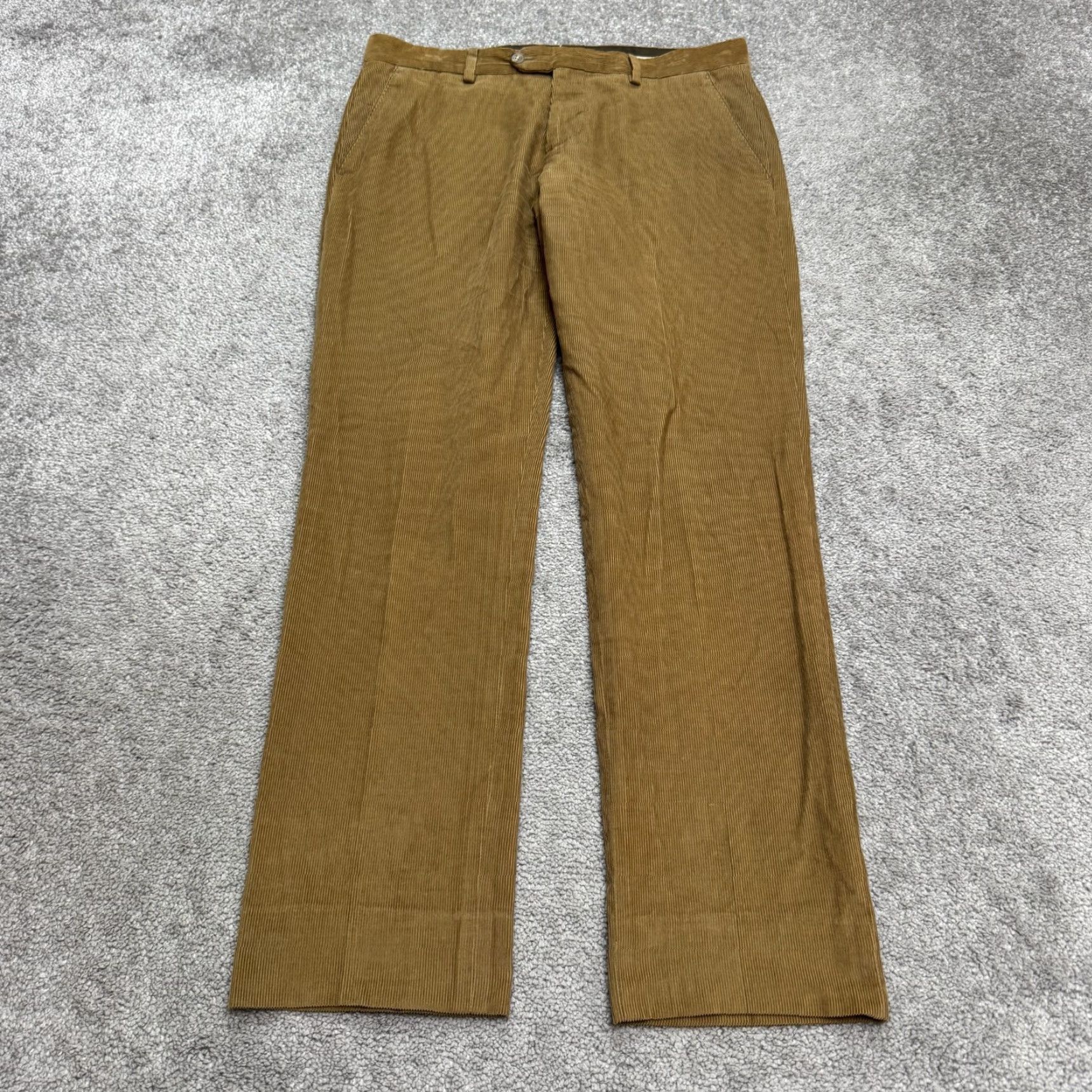 Vintage Maurizio Baldassari Brera Corduroy Pants Mens 32 Brown Straight Leg Size US 29 - 2 Thumbnail