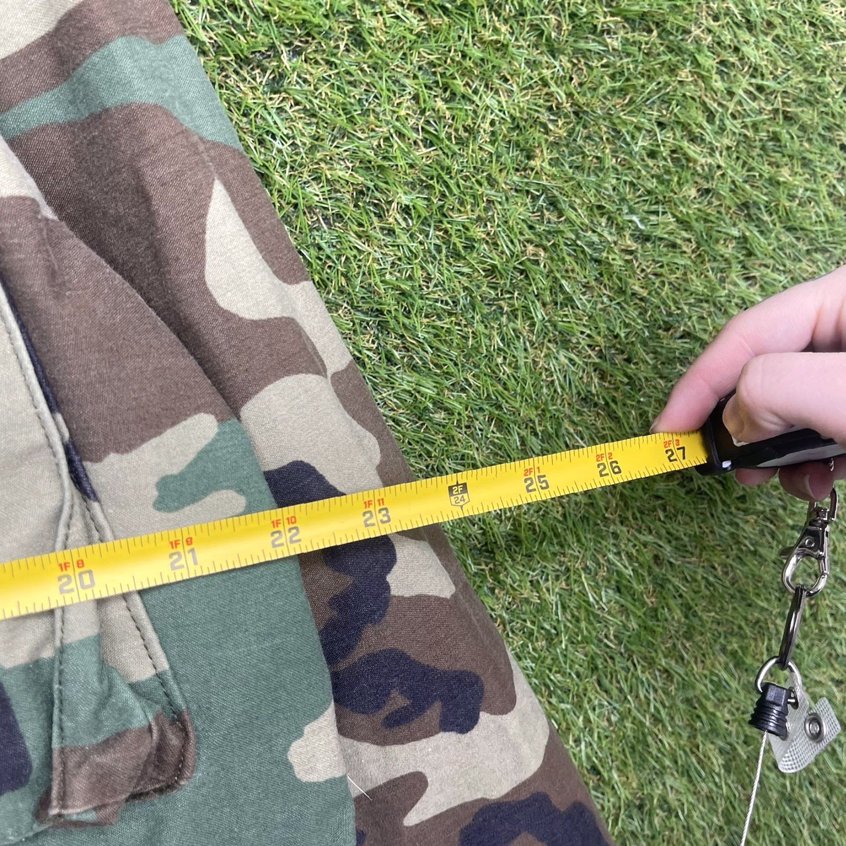 AMO VINTAGE US Army Jacket Mens M Camouflage Camo Field Coat Long Coat Military Army Coat Hunting Hiking 90s Size US 31 - 5 Thumbnail