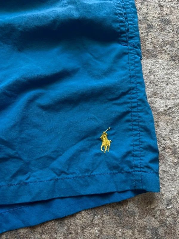 Polo Ralph Lauren Polo Ralph Lauren Sz S Beach Shorts Blue Yellow Small Pony Size US 29 - 2 Thumbnail