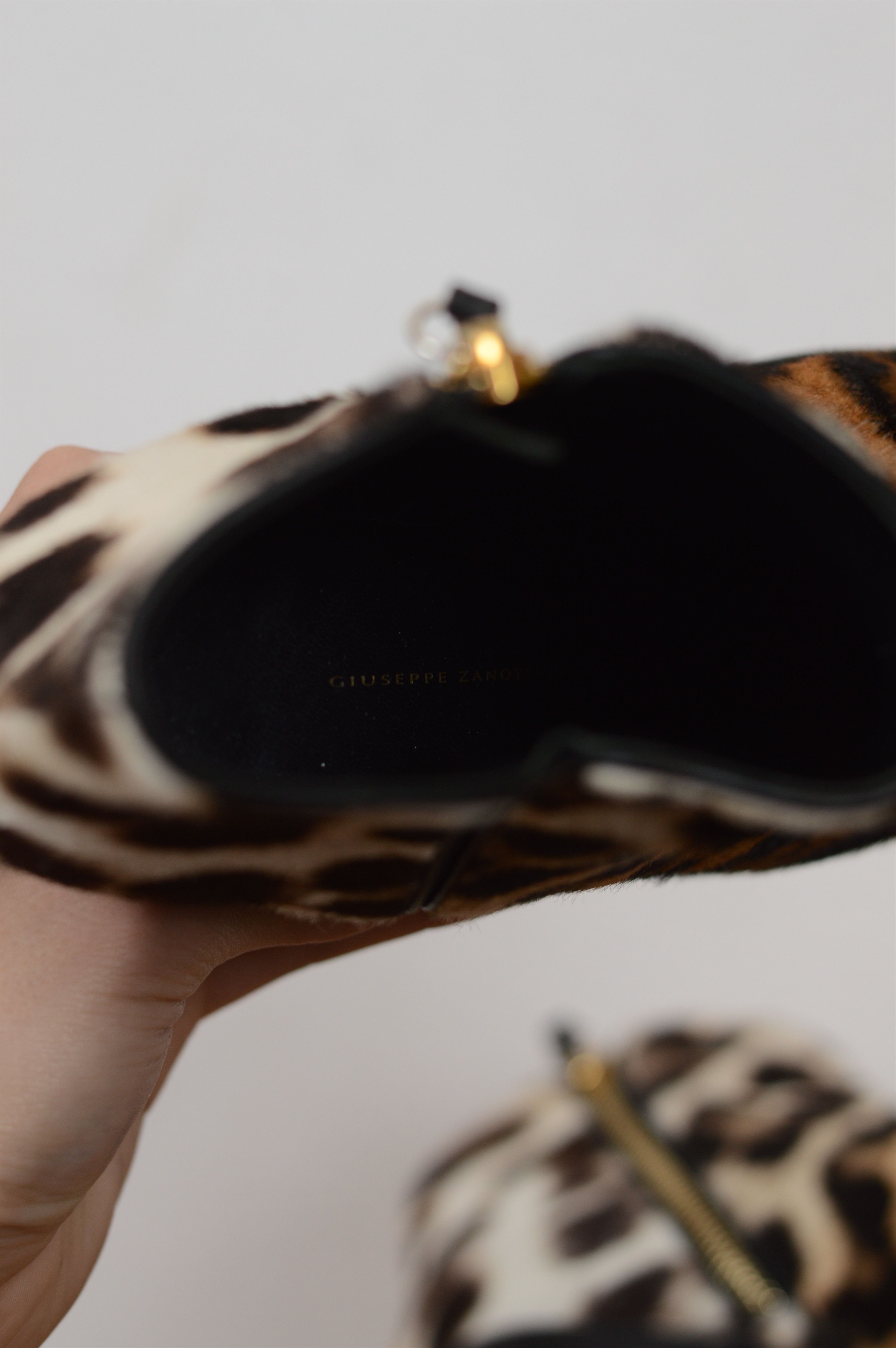 Giuseppe Zanotti Giuseppe Zanotti Leopard Print Hair Ankle Boots Size US 8 / IT 38 - 10 Thumbnail