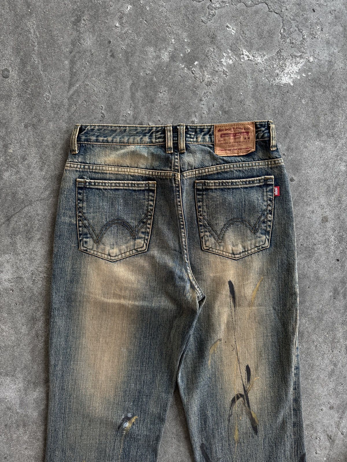 Japanese Brand Iloi Jeans Distressed Mudwash Splatter Denim Pants Size US 31 - 9 Thumbnail