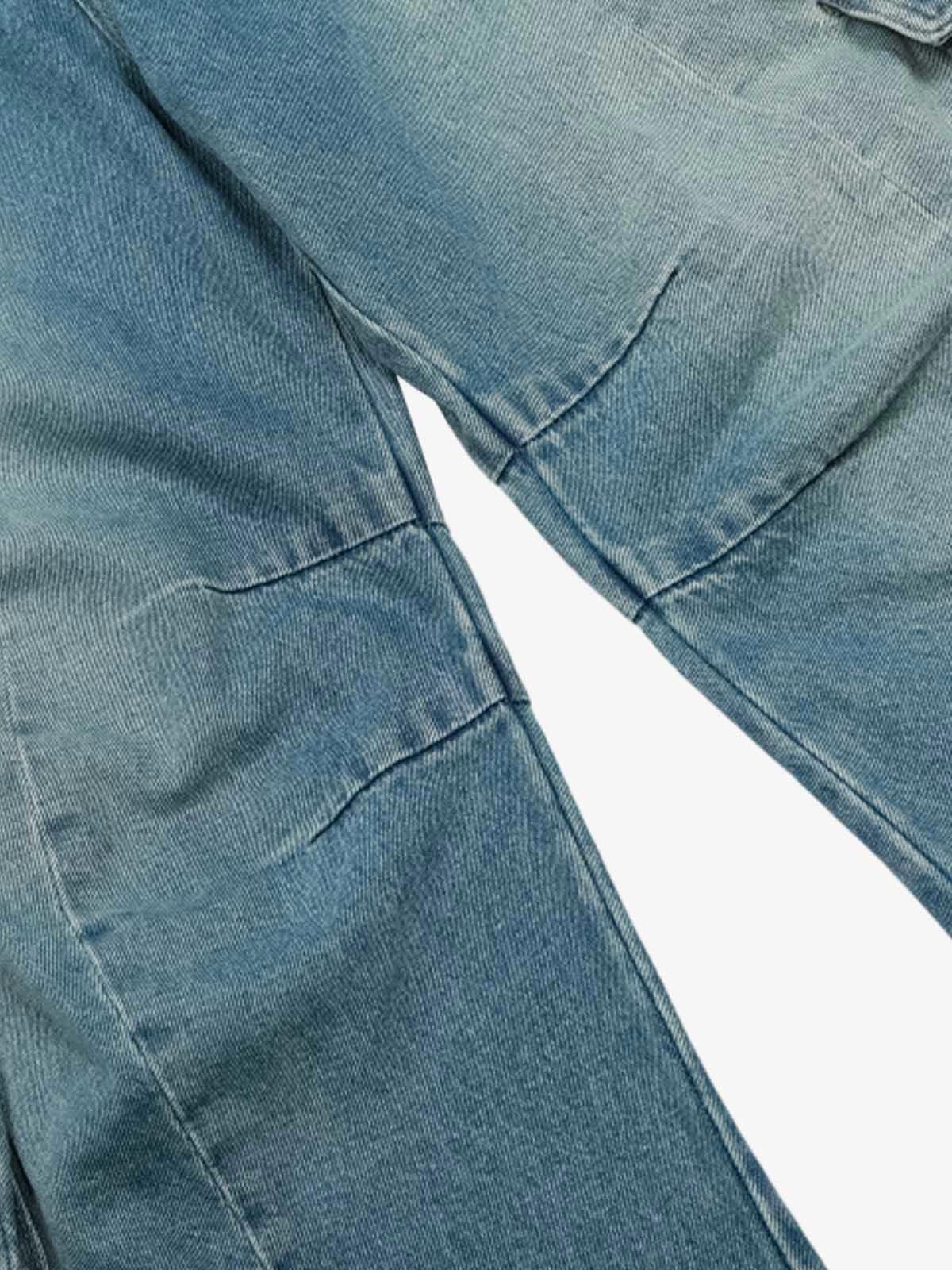 Jean Distressed Washed Multi-Pocket Cargo Jeans Size US 30 / EU 46 - 5 Thumbnail
