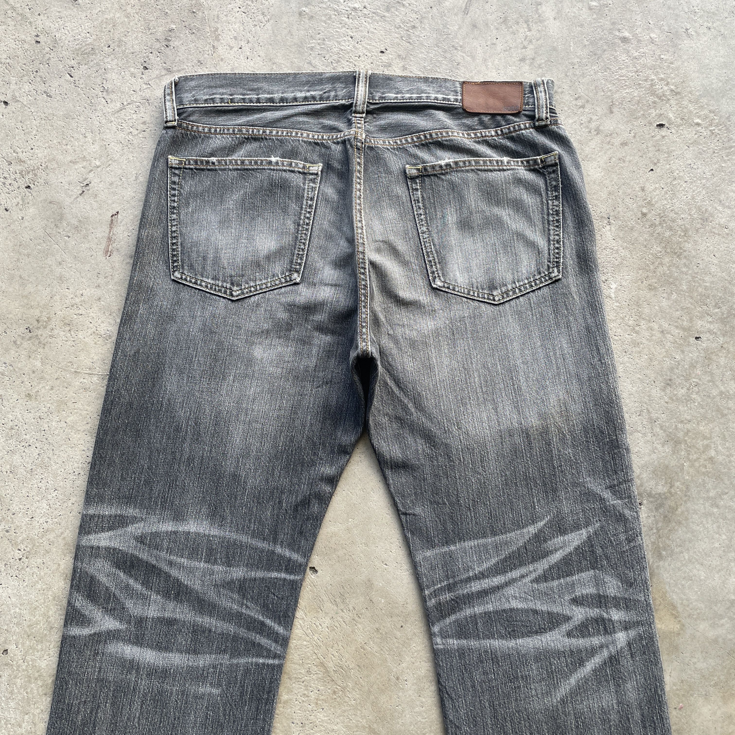 Japanese Brand VINTAGE JAPAN BLACK FADED DENIM DISTRESSED JEANS PANTS W35 Size US 35 - 9 Thumbnail