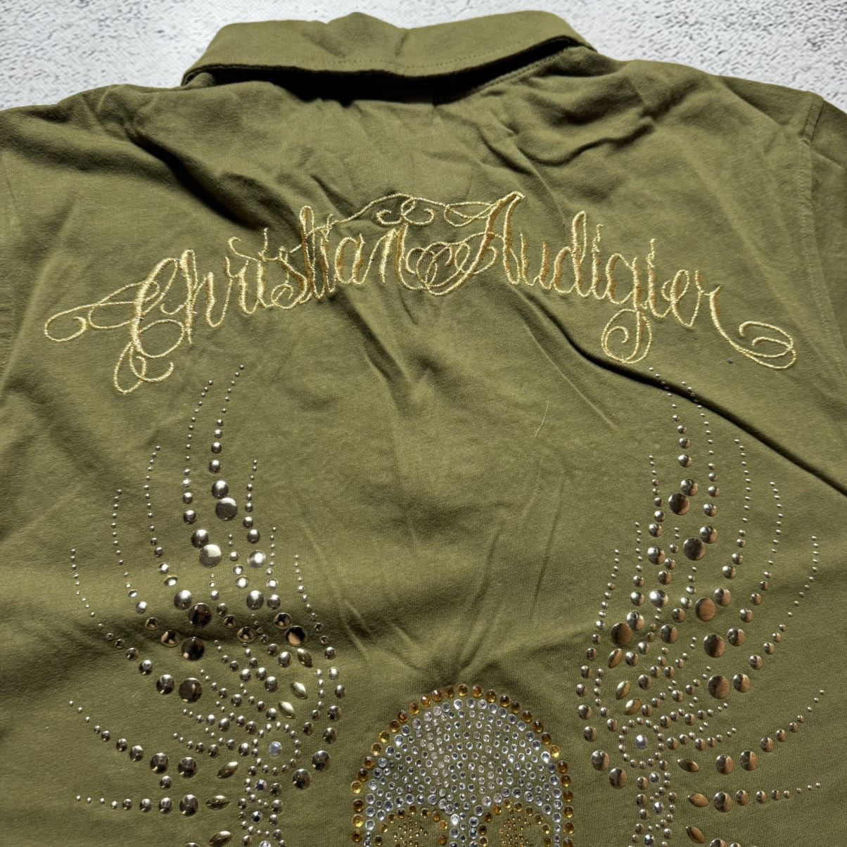 Christian Audigier × Ed Hardy vintage y2k christian audigier skeleton polo affliction Size US XL / EU 56 / 4 - 11 Thumbnail